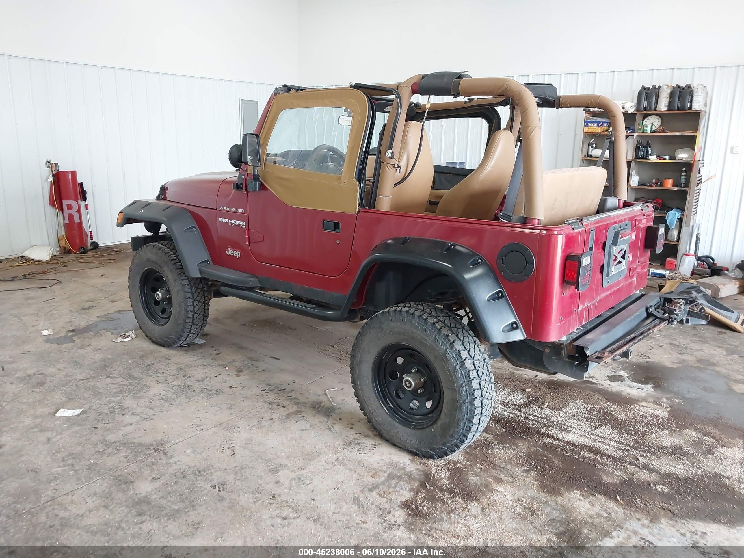 1998 Jeep Wrangler Se Red vin: 1J4FY29P4WP732558
