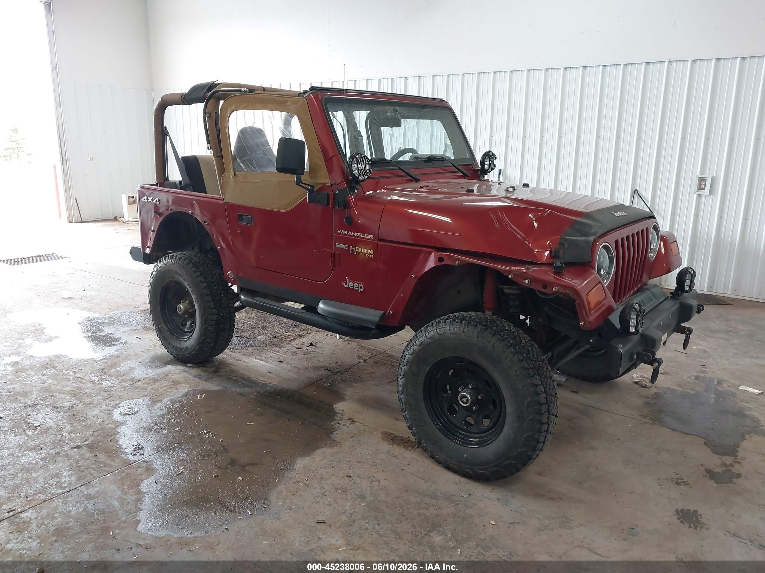 1998 Jeep Wrangler Se Red vin: 1J4FY29P4WP732558