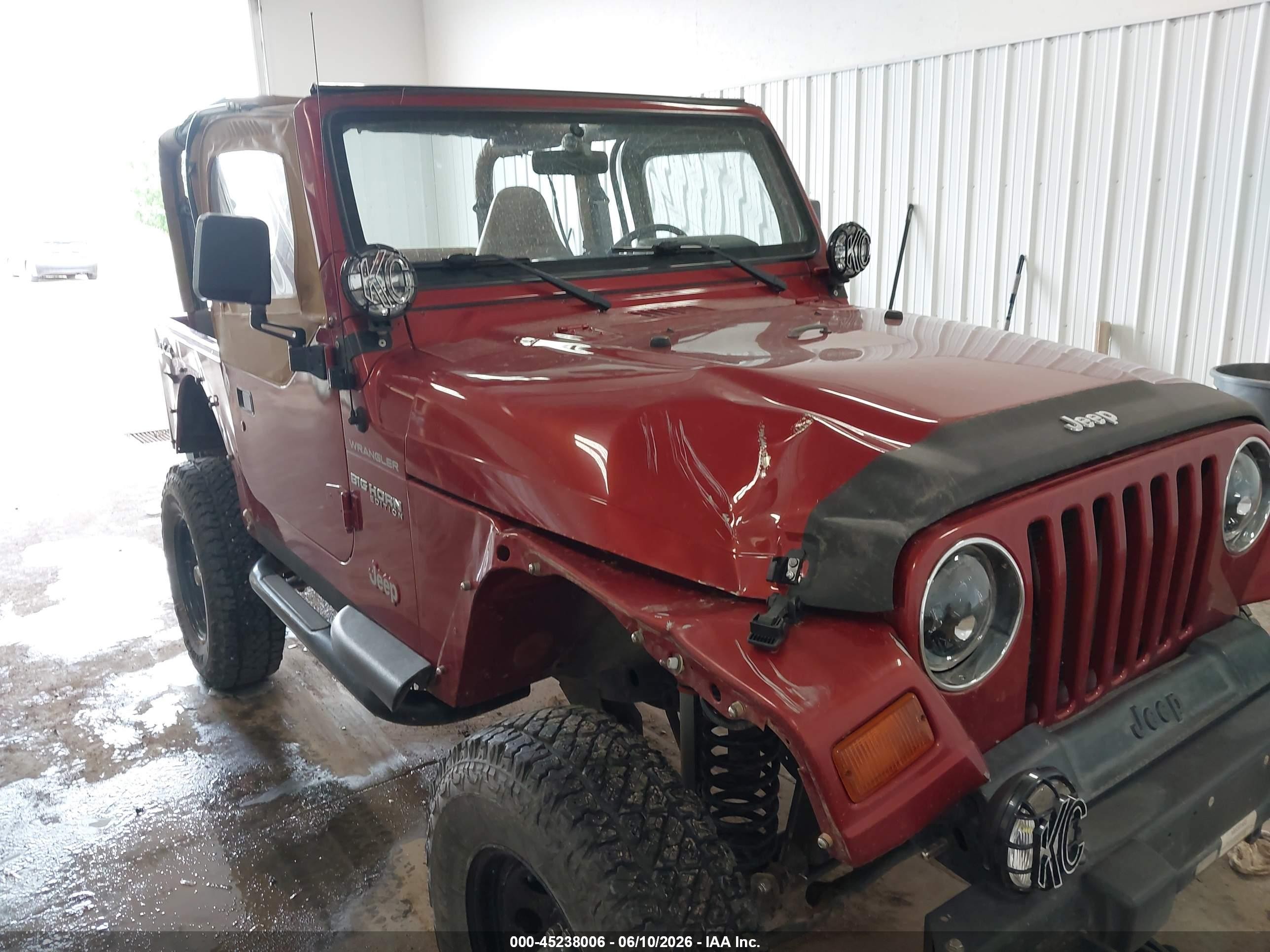 1998 Jeep Wrangler Se Red vin: 1J4FY29P4WP732558