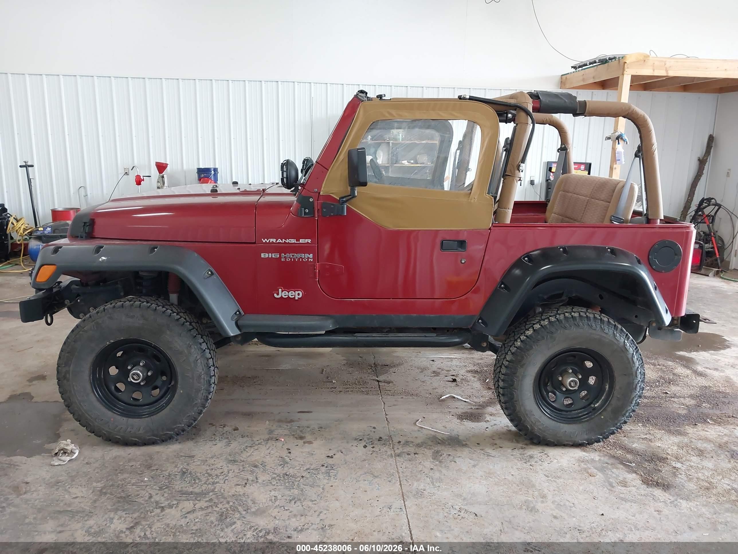 1998 Jeep Wrangler Se Red vin: 1J4FY29P4WP732558