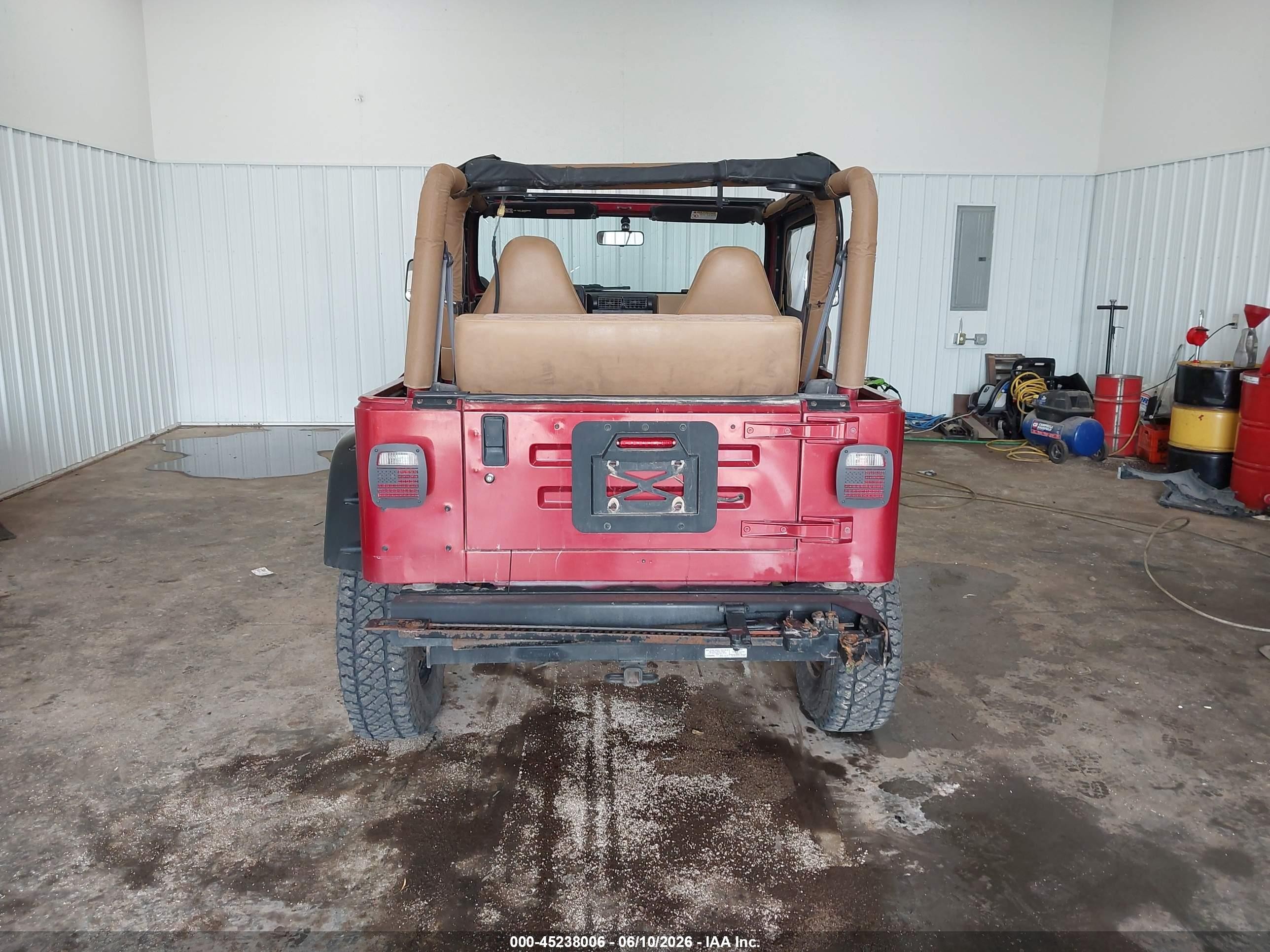 1998 Jeep Wrangler Se Red vin: 1J4FY29P4WP732558