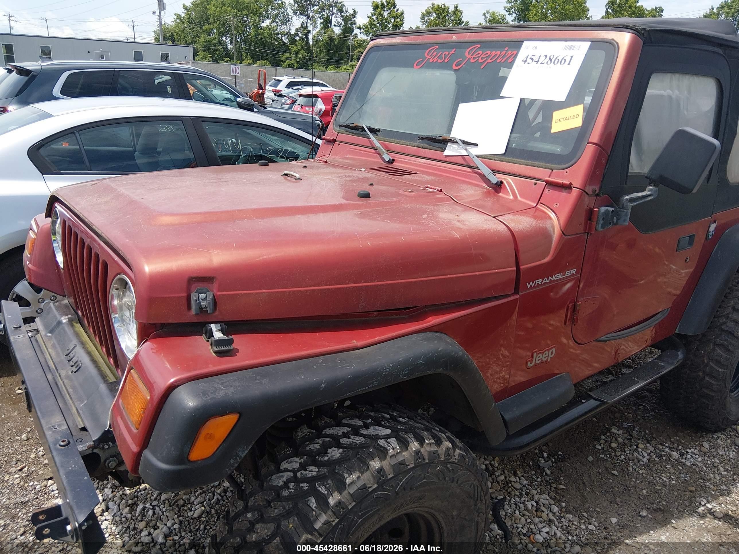 1998 Jeep Wrangler Se Бордовый vin: 1J4FY29P4WP793148