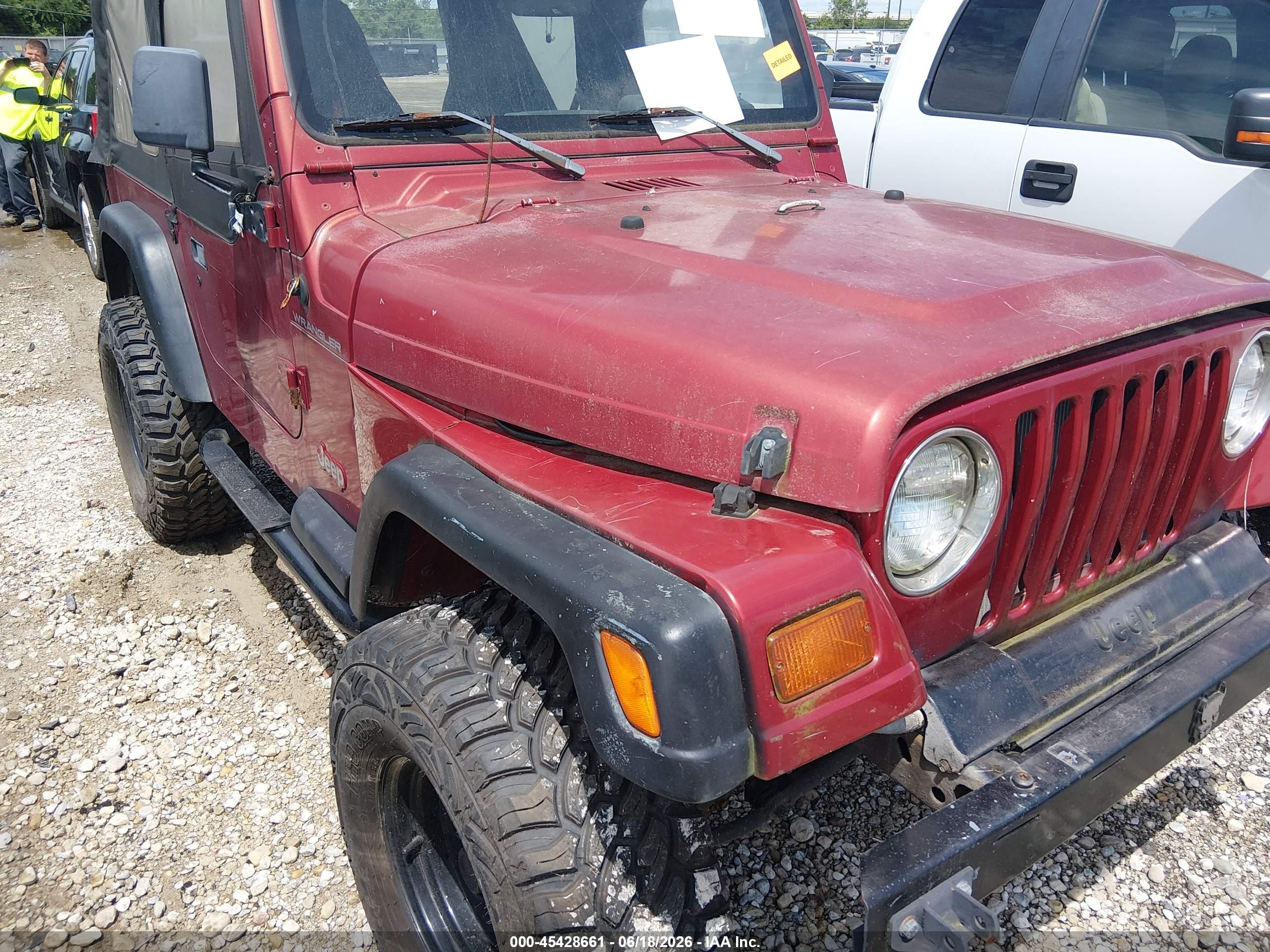 1998 Jeep Wrangler Se Бордовый vin: 1J4FY29P4WP793148
