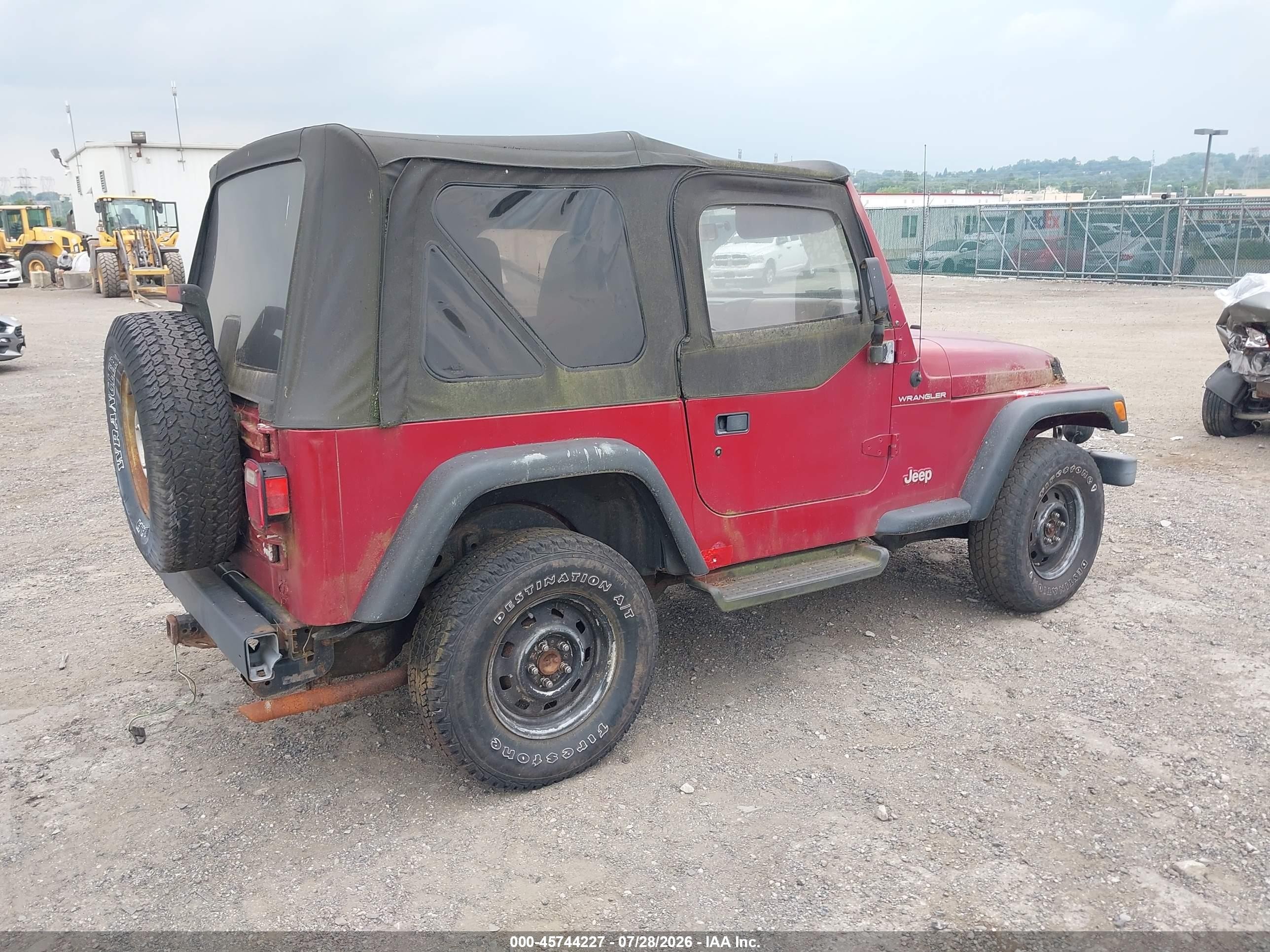 1999 Jeep Wrangler Se Red vin: 1J4FY29P4XP408155