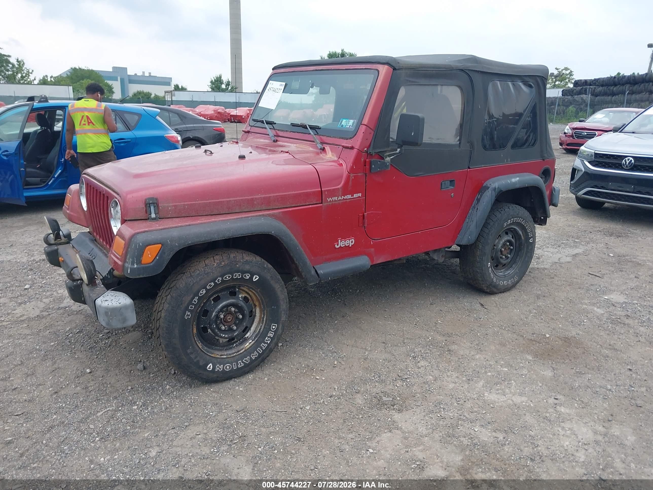 1999 Jeep Wrangler Se Red vin: 1J4FY29P4XP408155