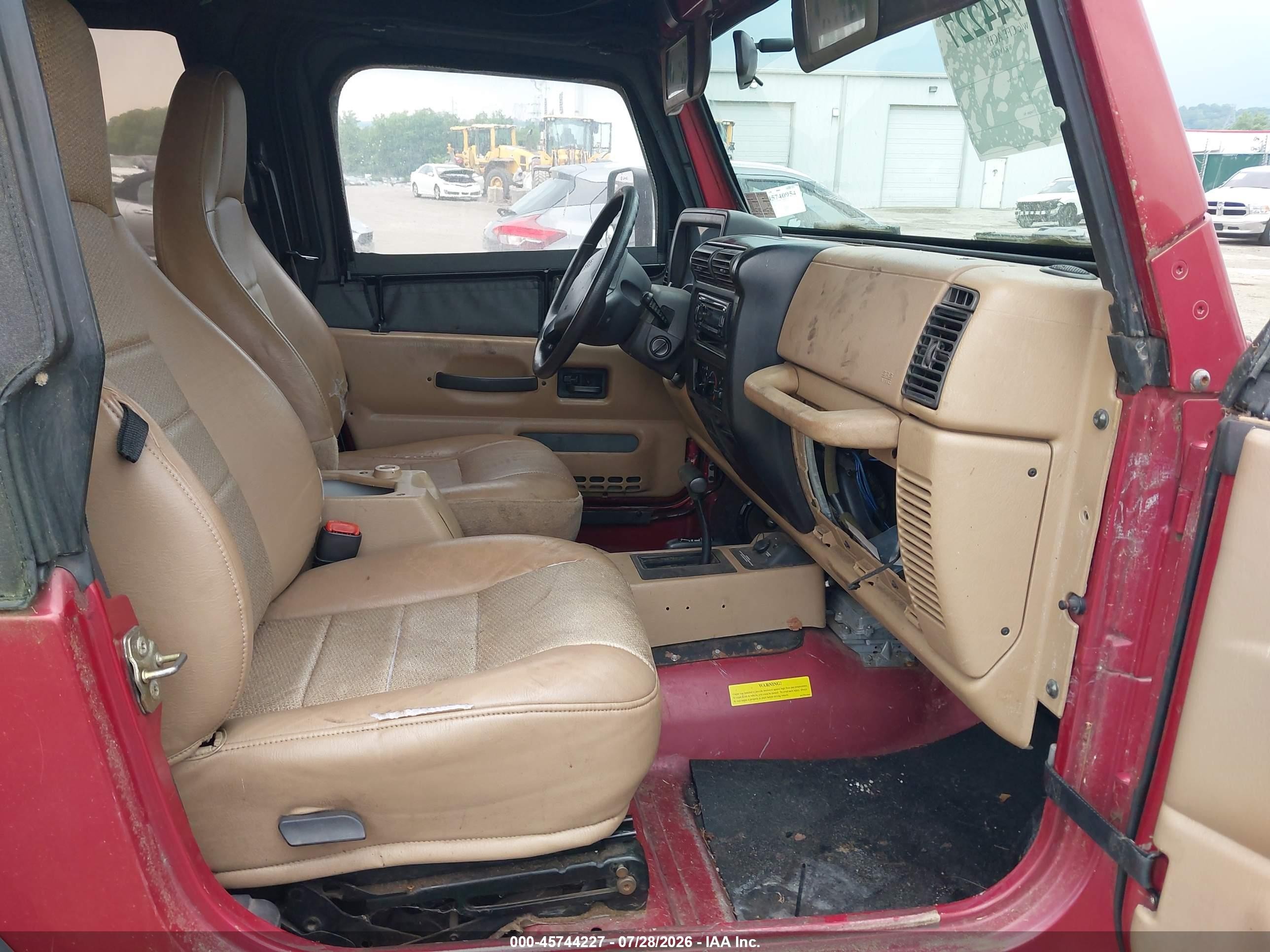 1999 Jeep Wrangler Se Red vin: 1J4FY29P4XP408155