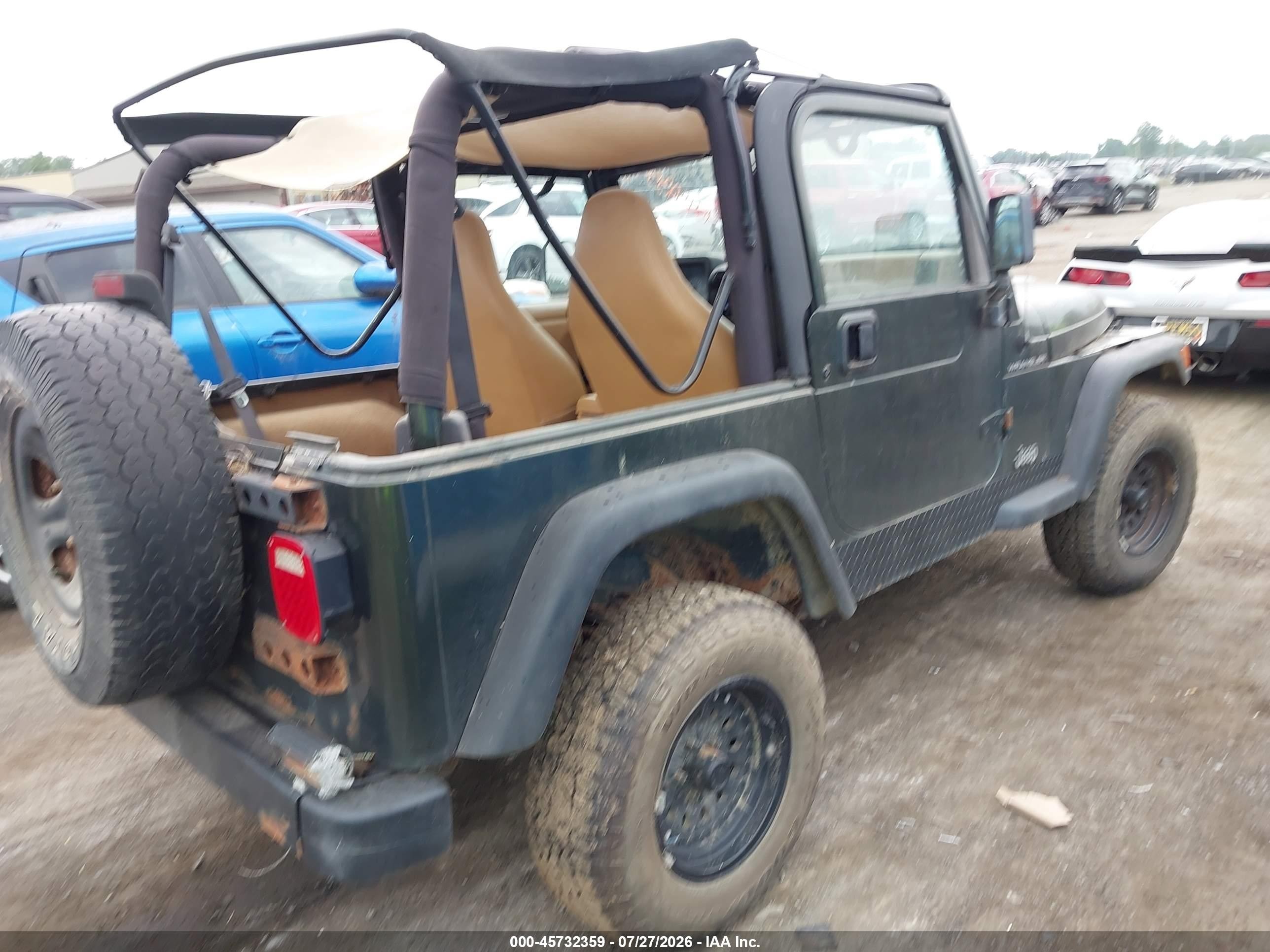 1998 Jeep Wrangler Se Green vin: 1J4FY29P5WP783499