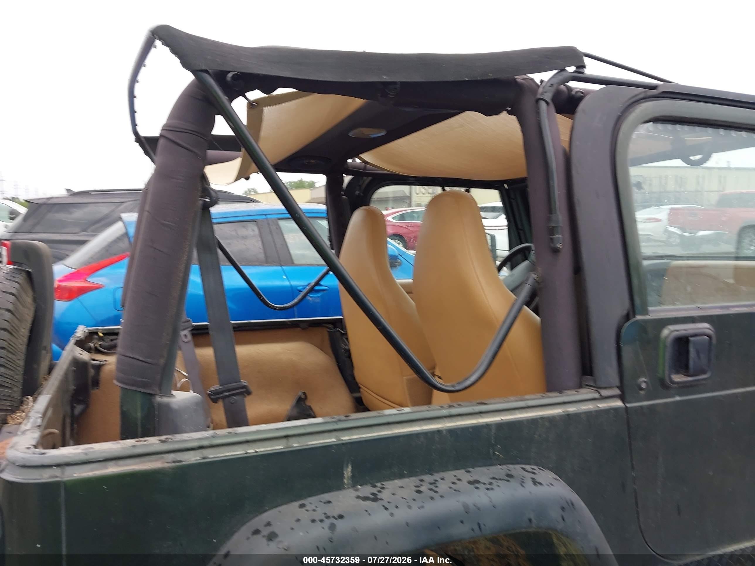 1998 Jeep Wrangler Se Green vin: 1J4FY29P5WP783499