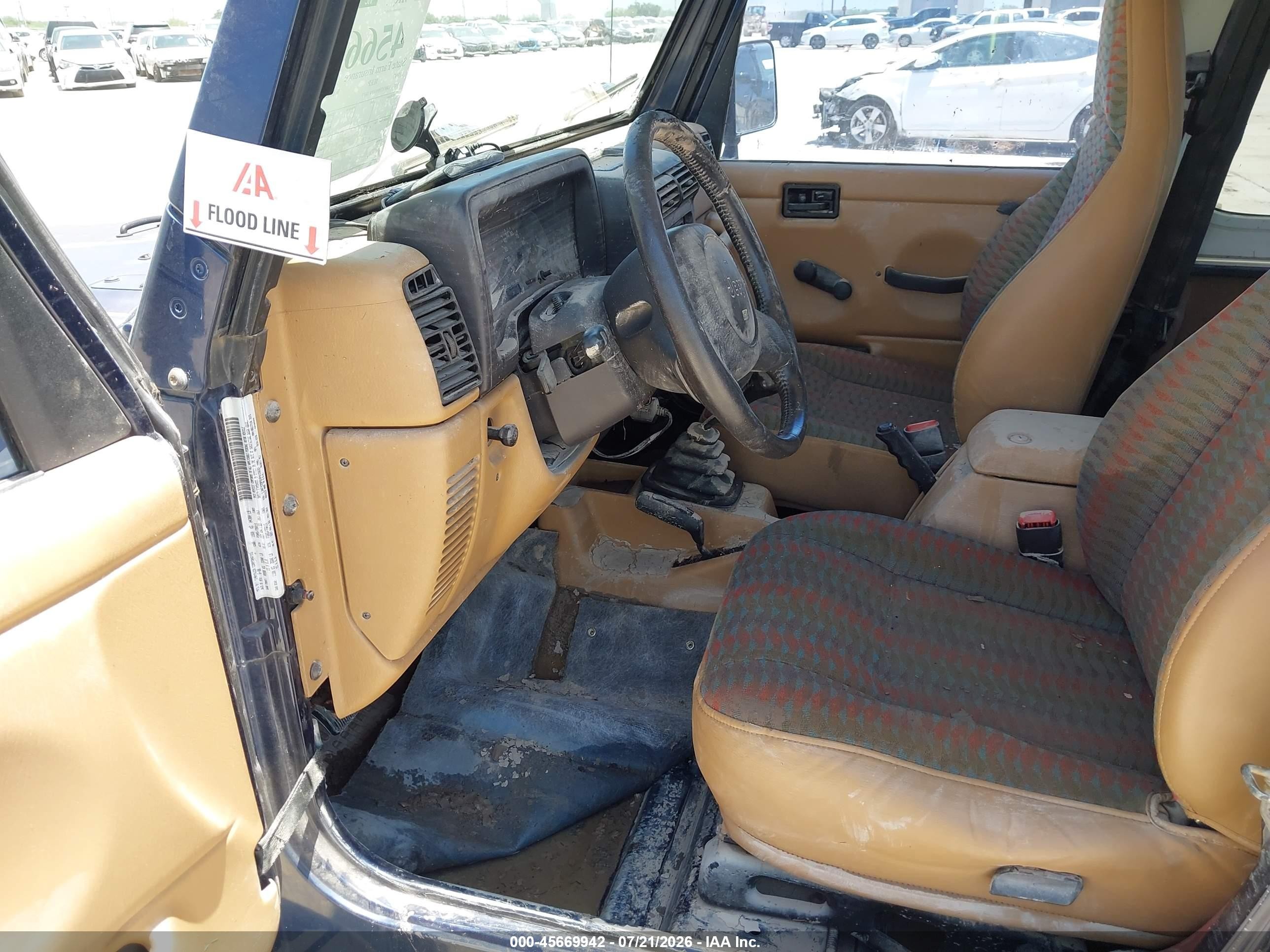 1997 Jeep Wrangler Se Dark Blue vin: 1J4FY29P6VP415637