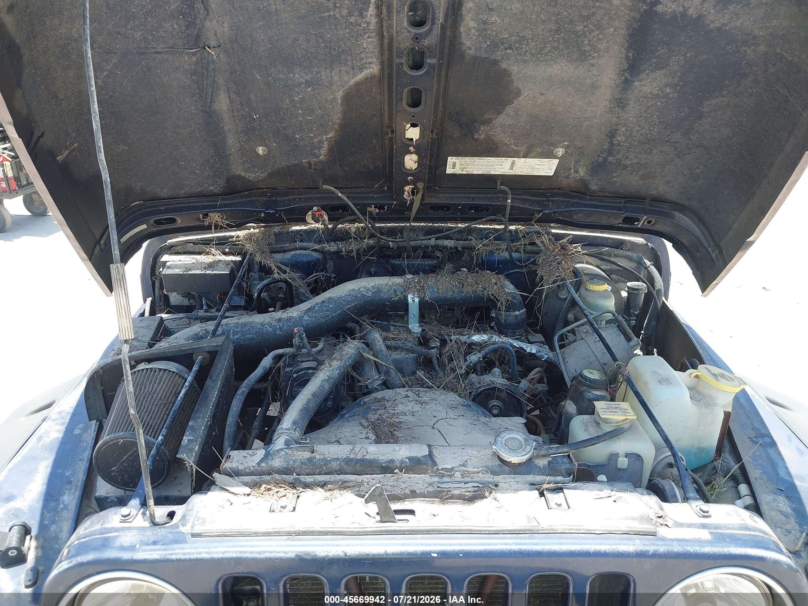 1997 Jeep Wrangler Se Dark Blue vin: 1J4FY29P6VP415637