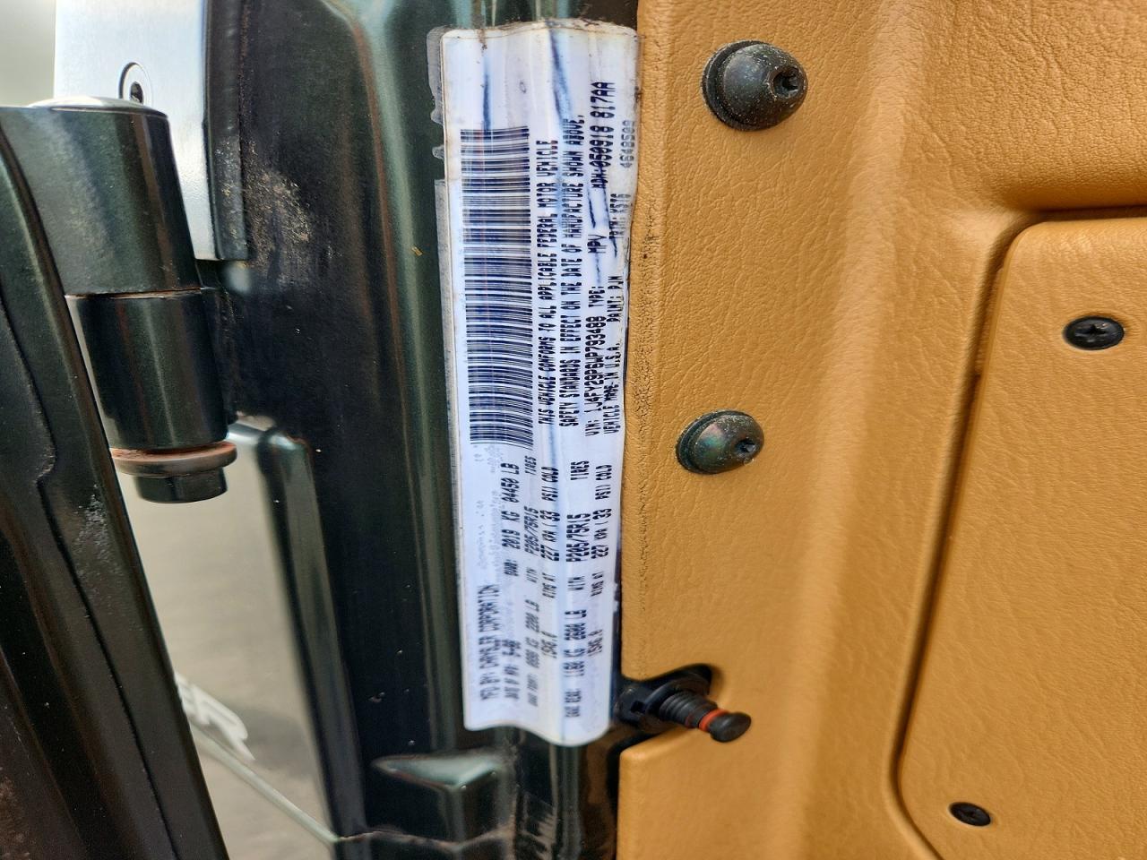 1998 Jeep Wrangler / Tj Se Зеленый vin: 1J4FY29P6WP793488