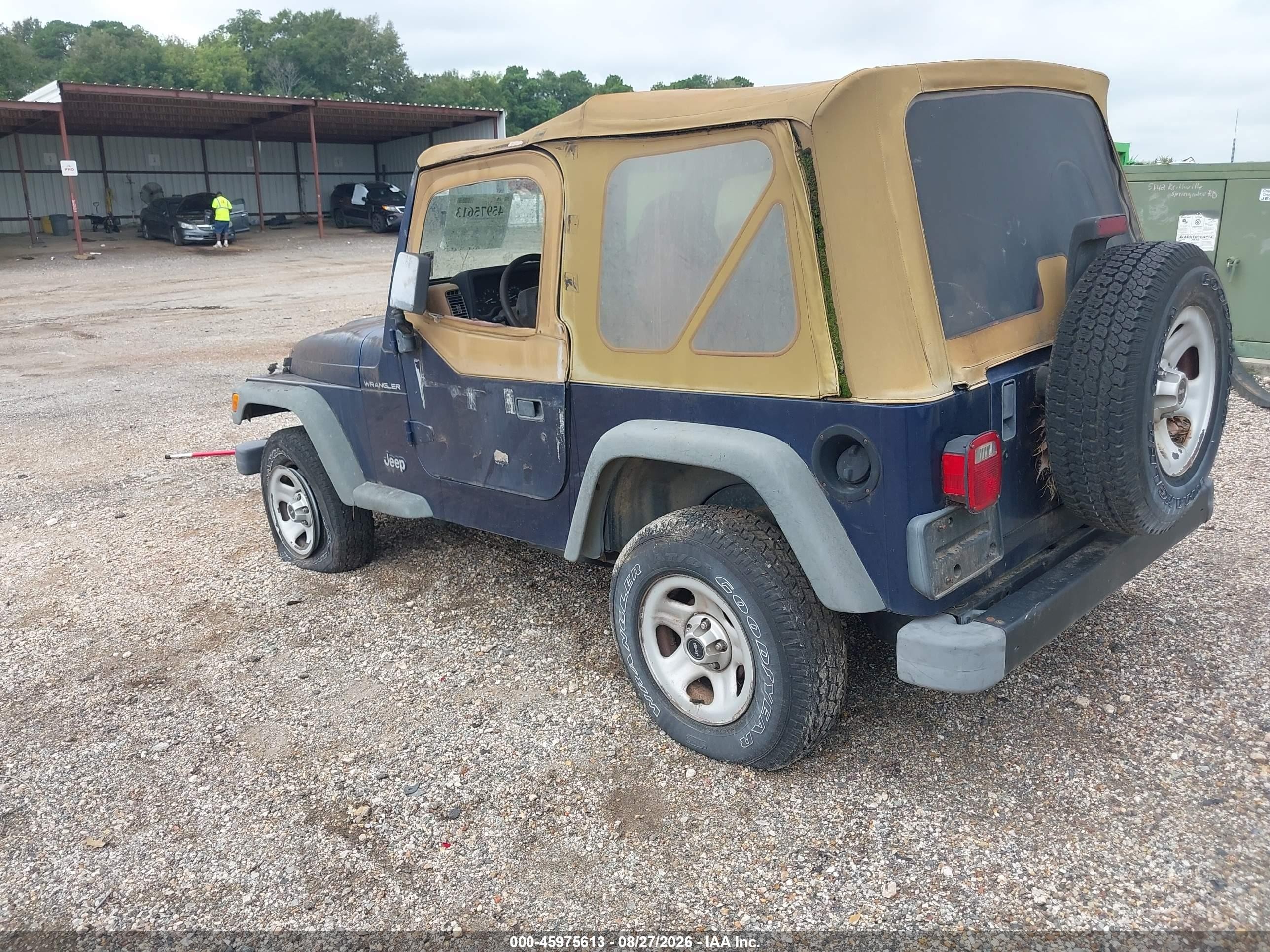 1997 Jeep Wrangler Se Blue vin: 1J4FY29P7VP469593