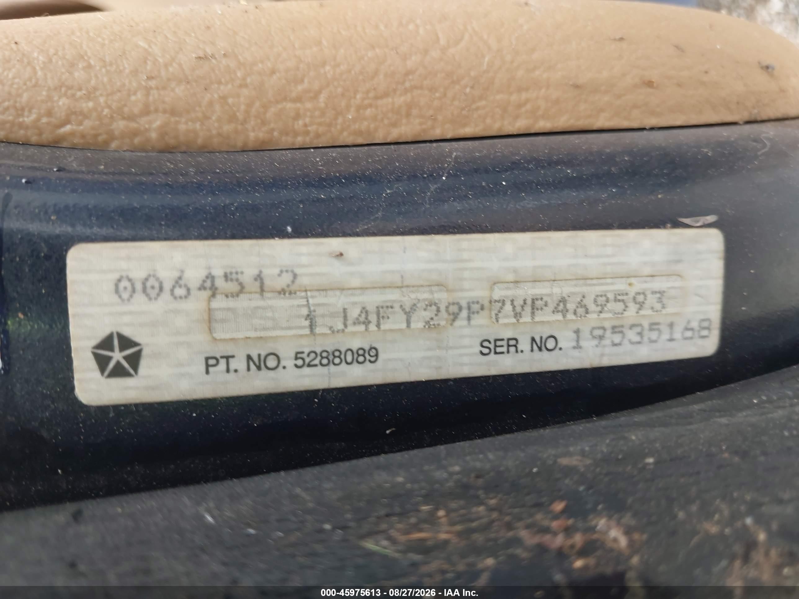 1997 Jeep Wrangler Se Blue vin: 1J4FY29P7VP469593