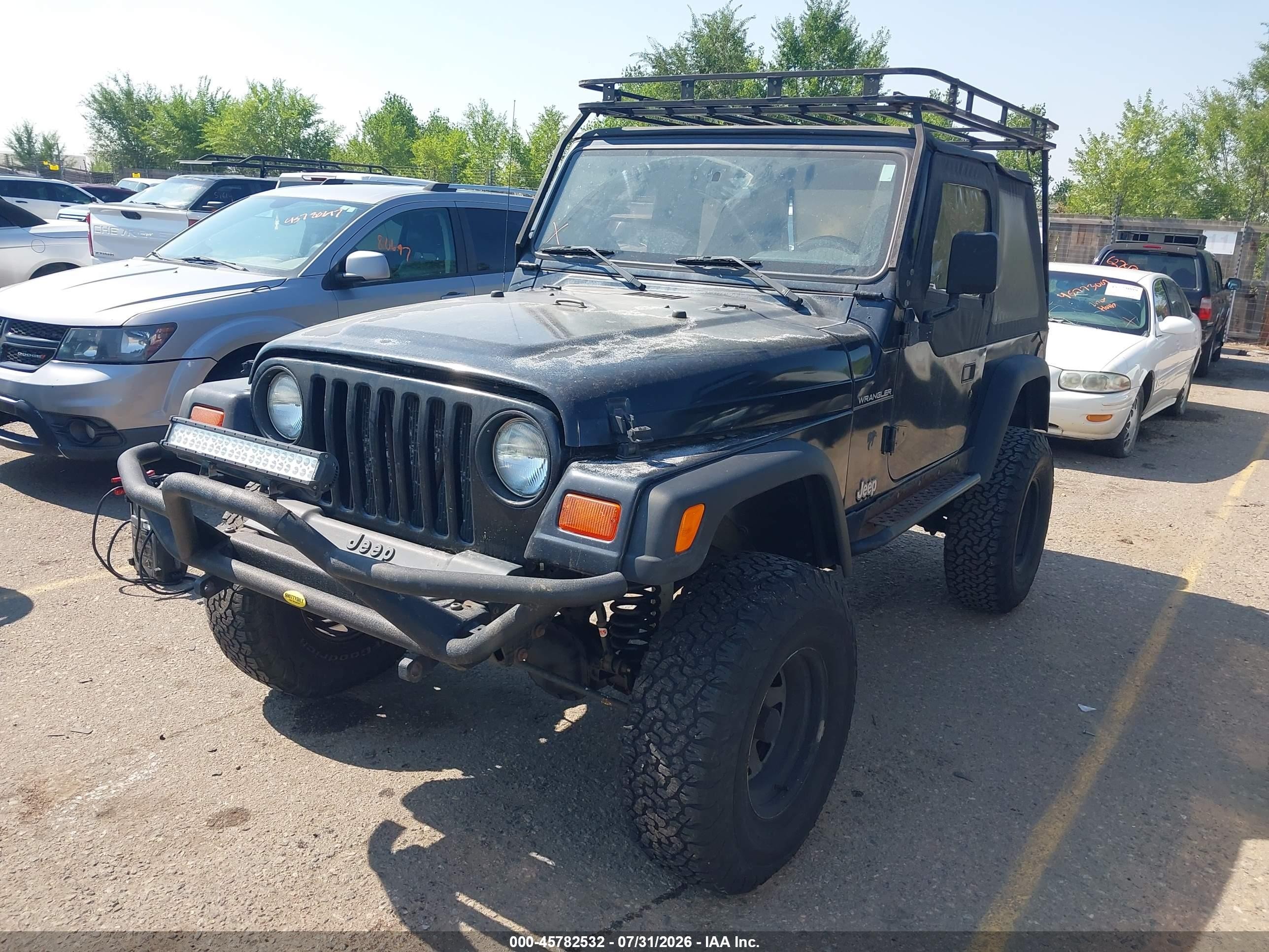 1998 Jeep Wrangler Se Black vin: 1J4FY29P7WP725264