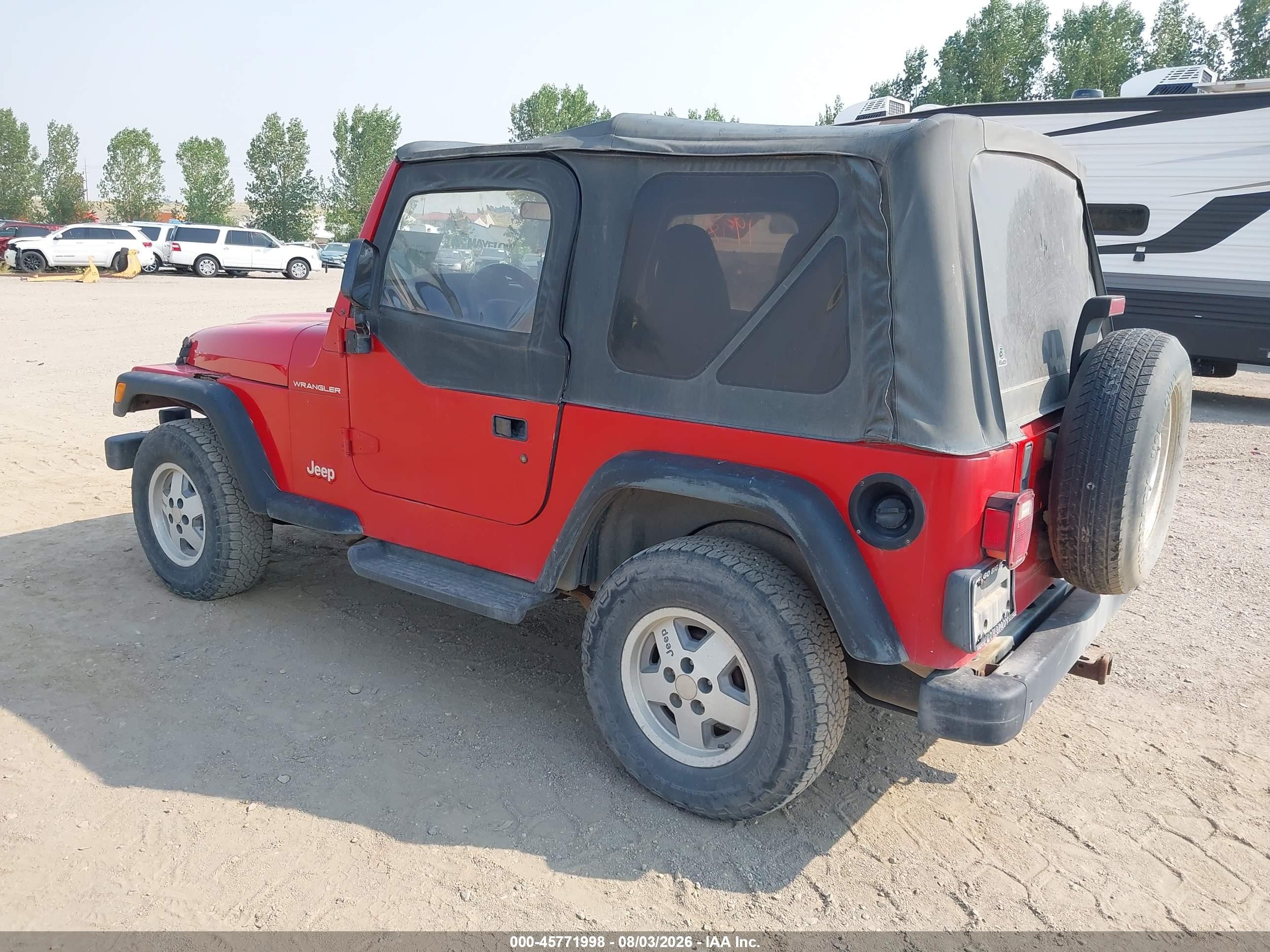 1998 Jeep Wrangler Se Red vin: 1J4FY29P7WP786291