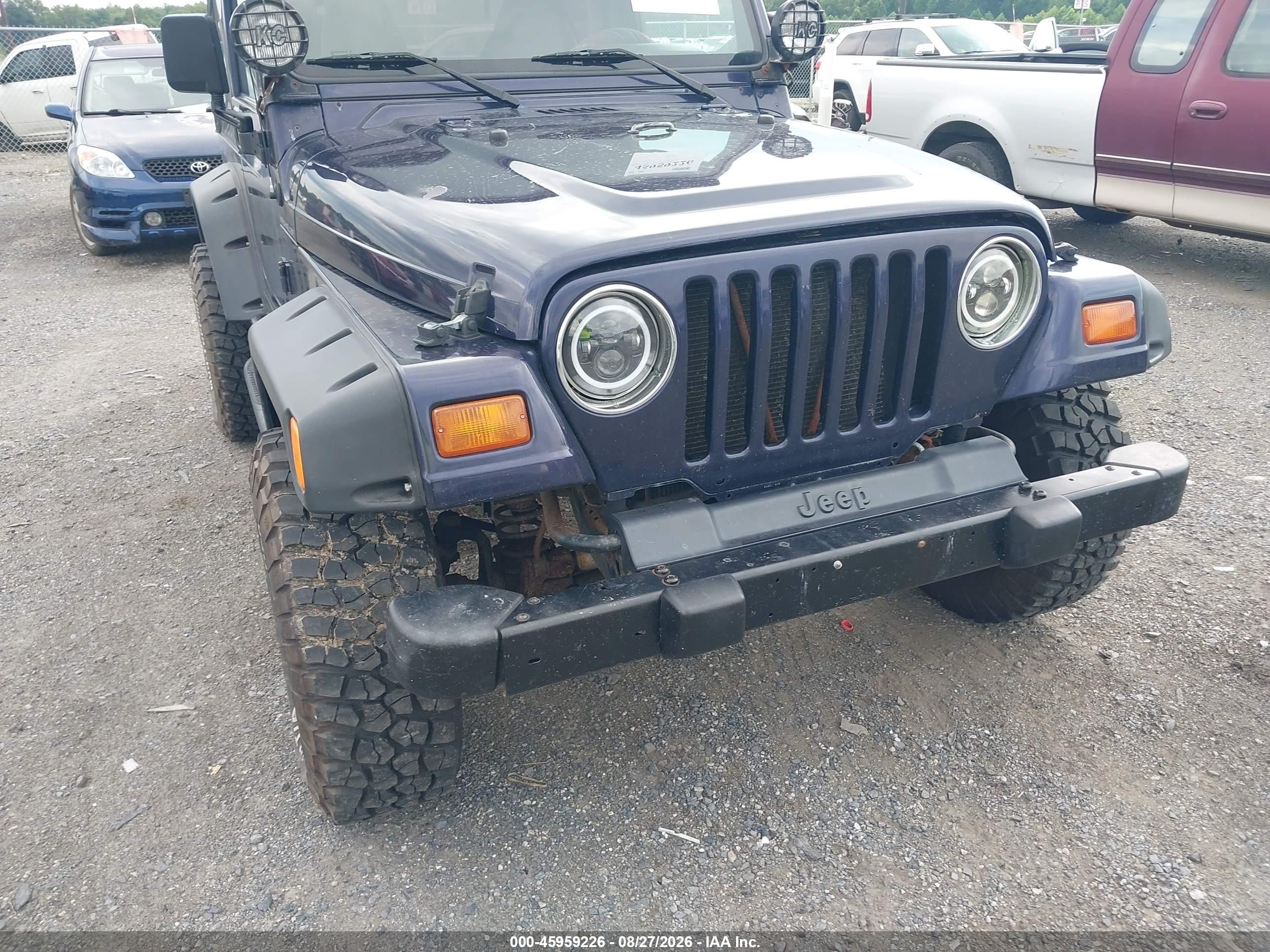 1998 Jeep Wrangler Se Blue vin: 1J4FY29P7WP794925