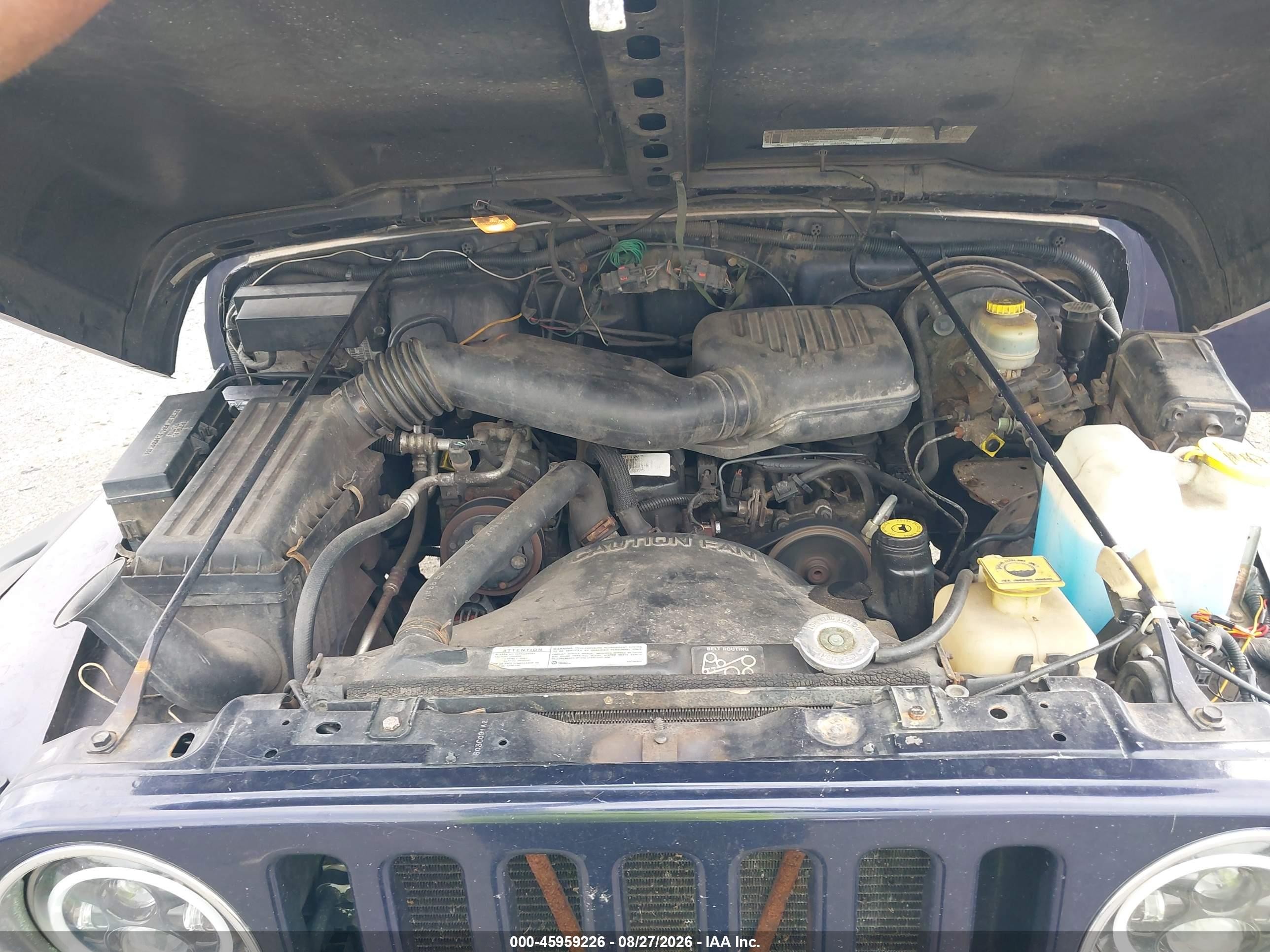 1998 Jeep Wrangler Se Blue vin: 1J4FY29P7WP794925