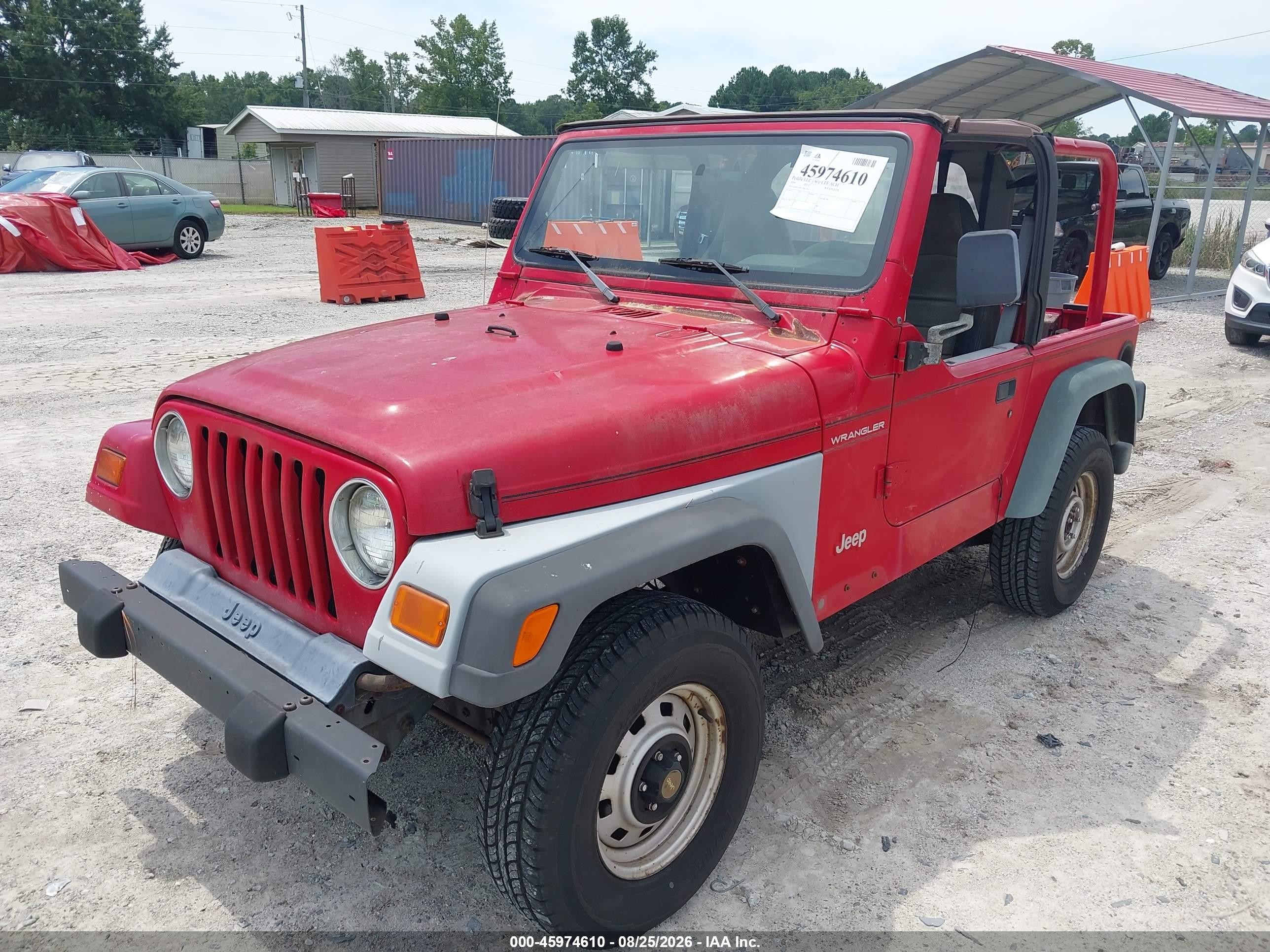 1999 Jeep Wrangler Se Красный vin: 1J4FY29P7XP437116