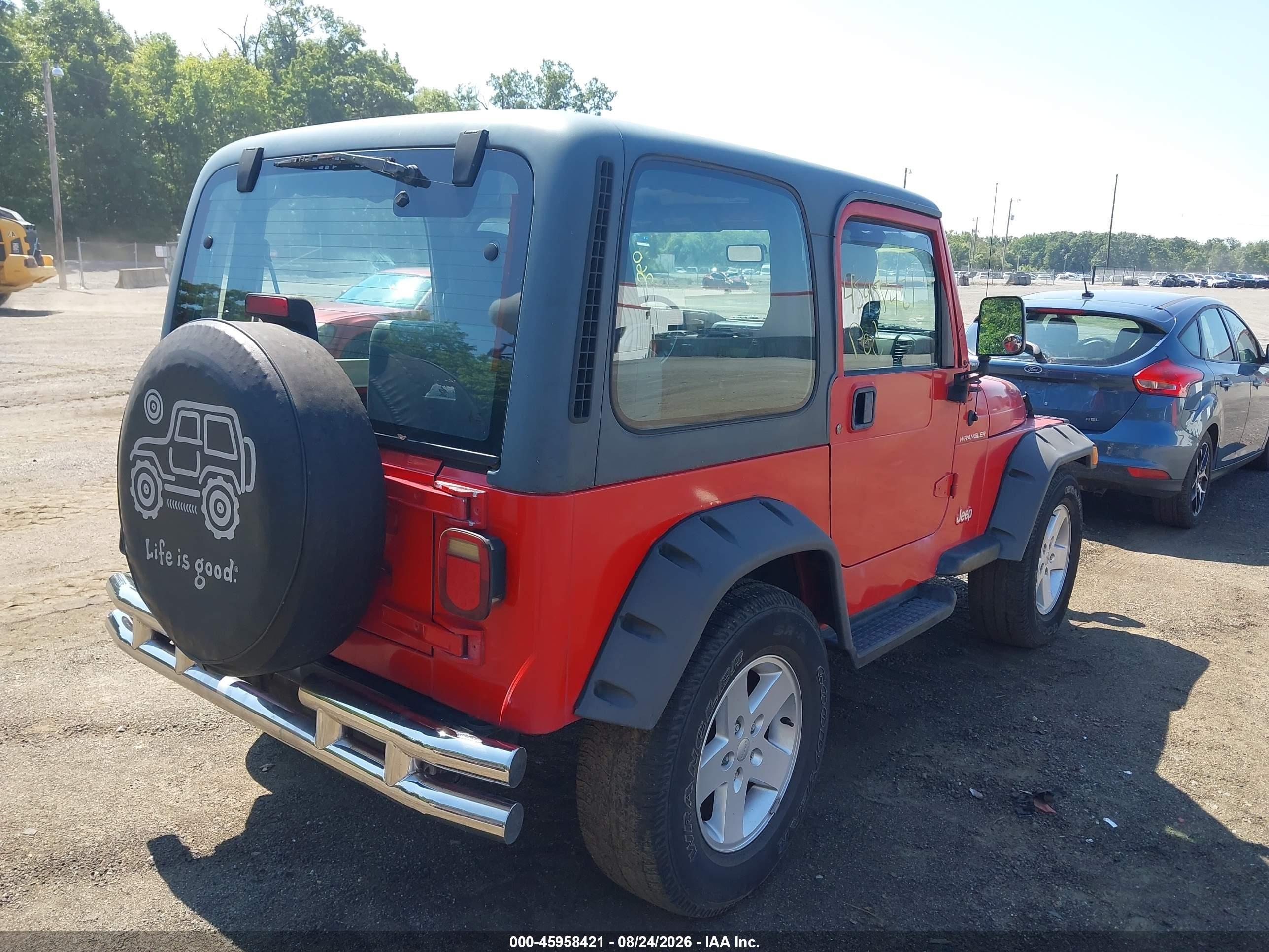 1997 Jeep Wrangler Se Красный vin: 1J4FY29P8VP520972
