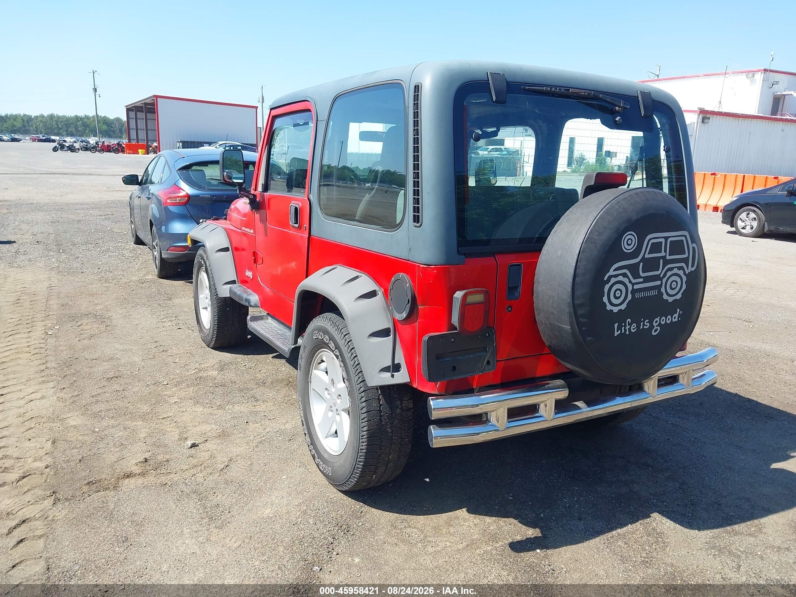 1997 Jeep Wrangler Se Красный vin: 1J4FY29P8VP520972