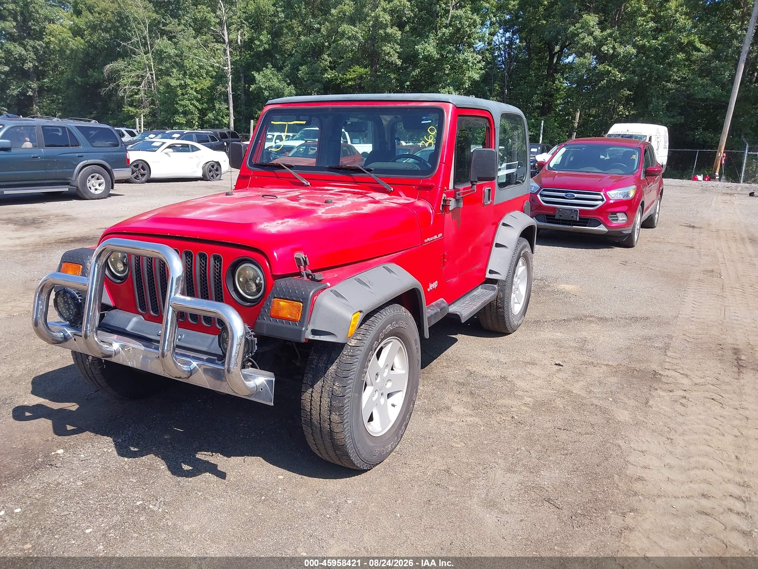 1997 Jeep Wrangler Se Красный vin: 1J4FY29P8VP520972