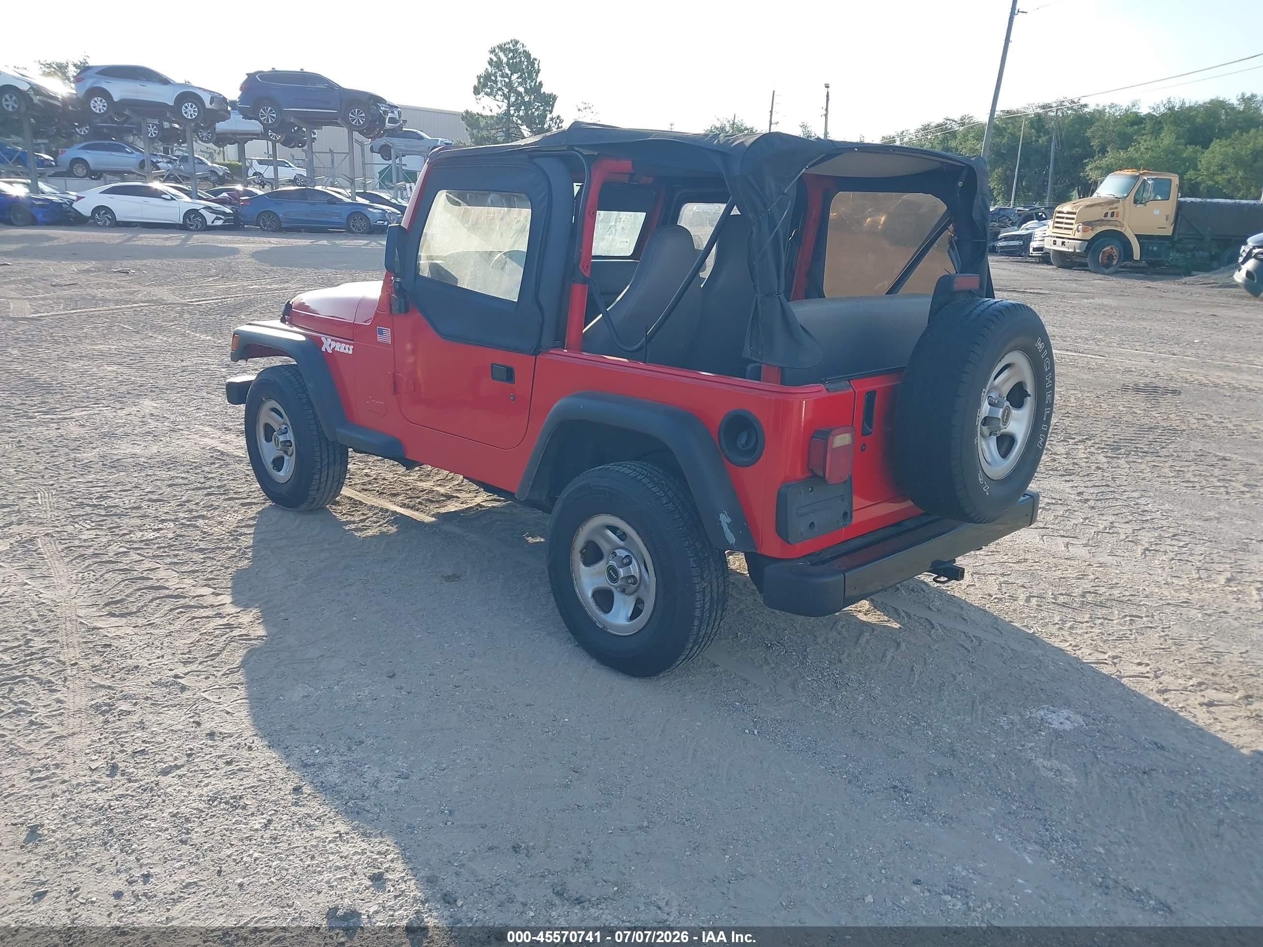 1997 Jeep Wrangler Se Red vin: 1J4FY29P9VP400825