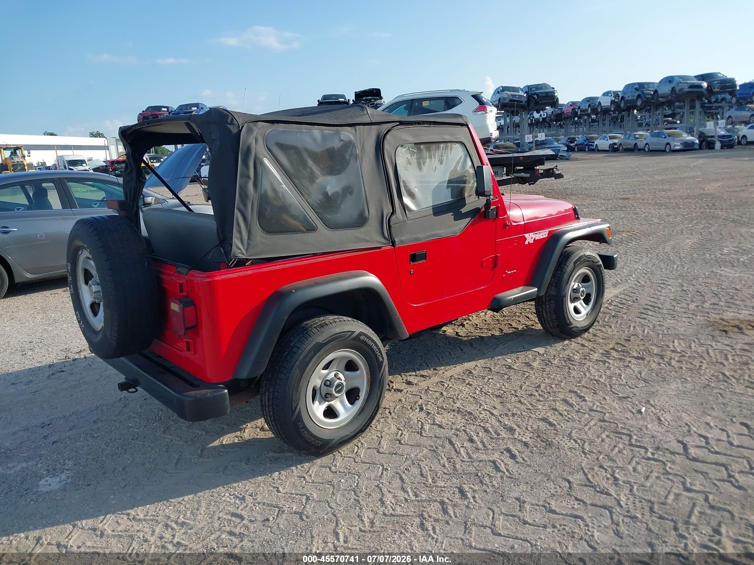 1997 Jeep Wrangler Se Red vin: 1J4FY29P9VP400825
