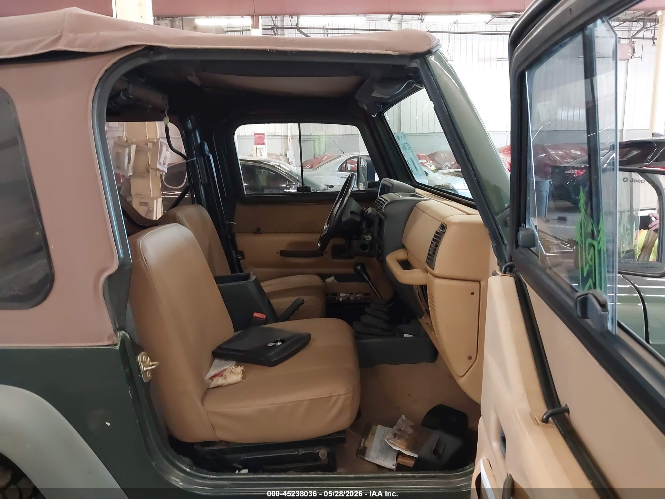 1997 Jeep Wrangler Se Green vin: 1J4FY29P9VP426485