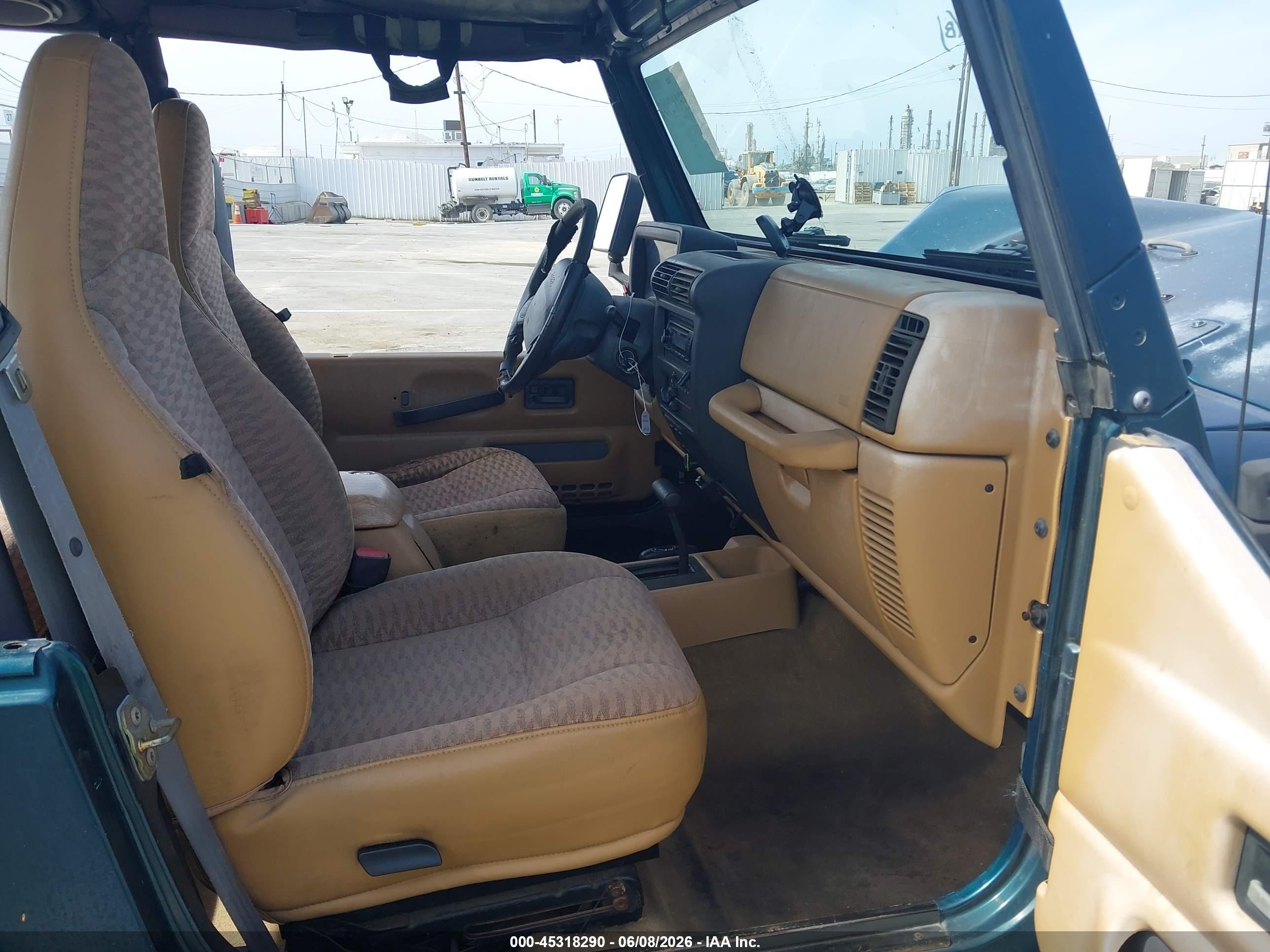 1998 Jeep Wrangler Se Green vin: 1J4FY29P9WP777429