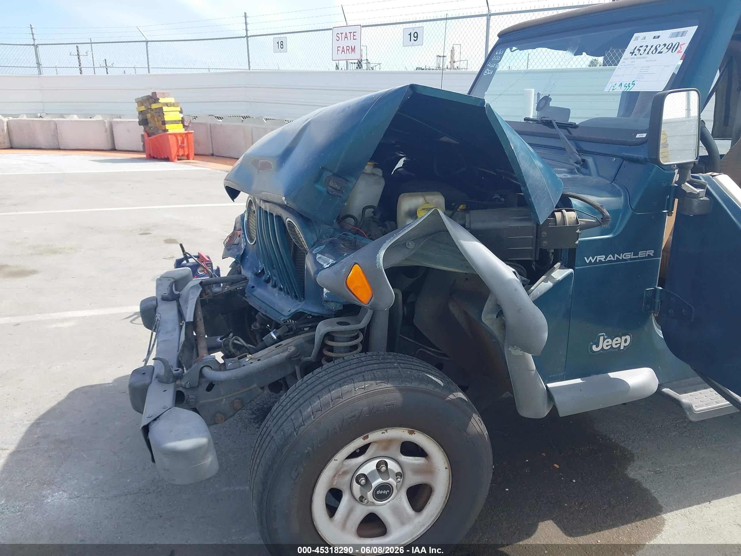 1998 Jeep Wrangler Se Green vin: 1J4FY29P9WP777429