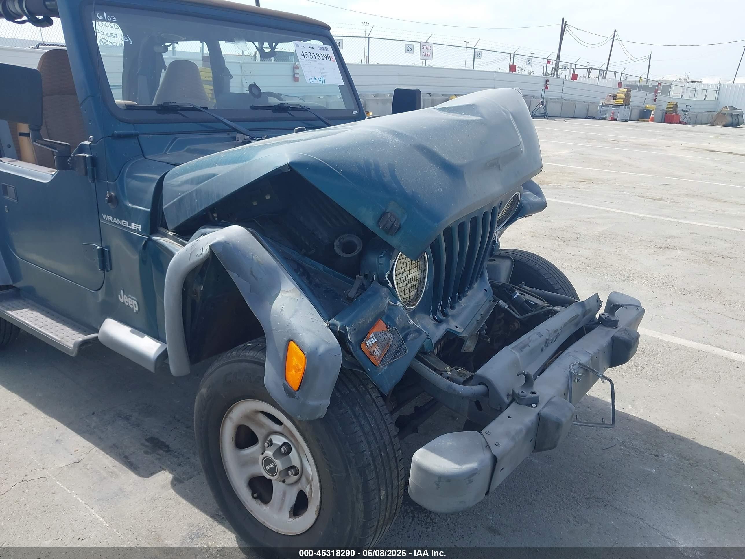 1998 Jeep Wrangler Se Green vin: 1J4FY29P9WP777429