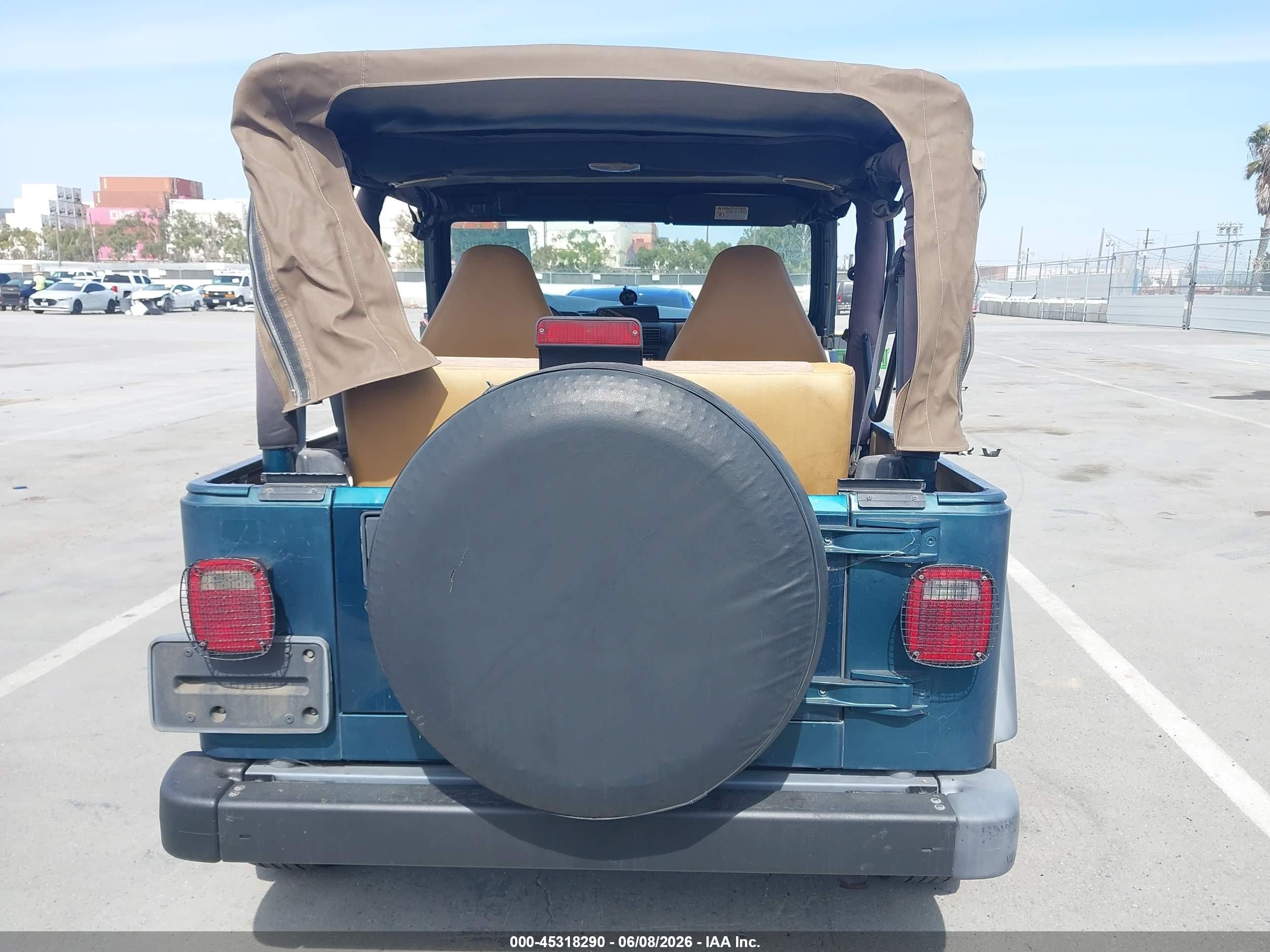 1998 Jeep Wrangler Se Green vin: 1J4FY29P9WP777429