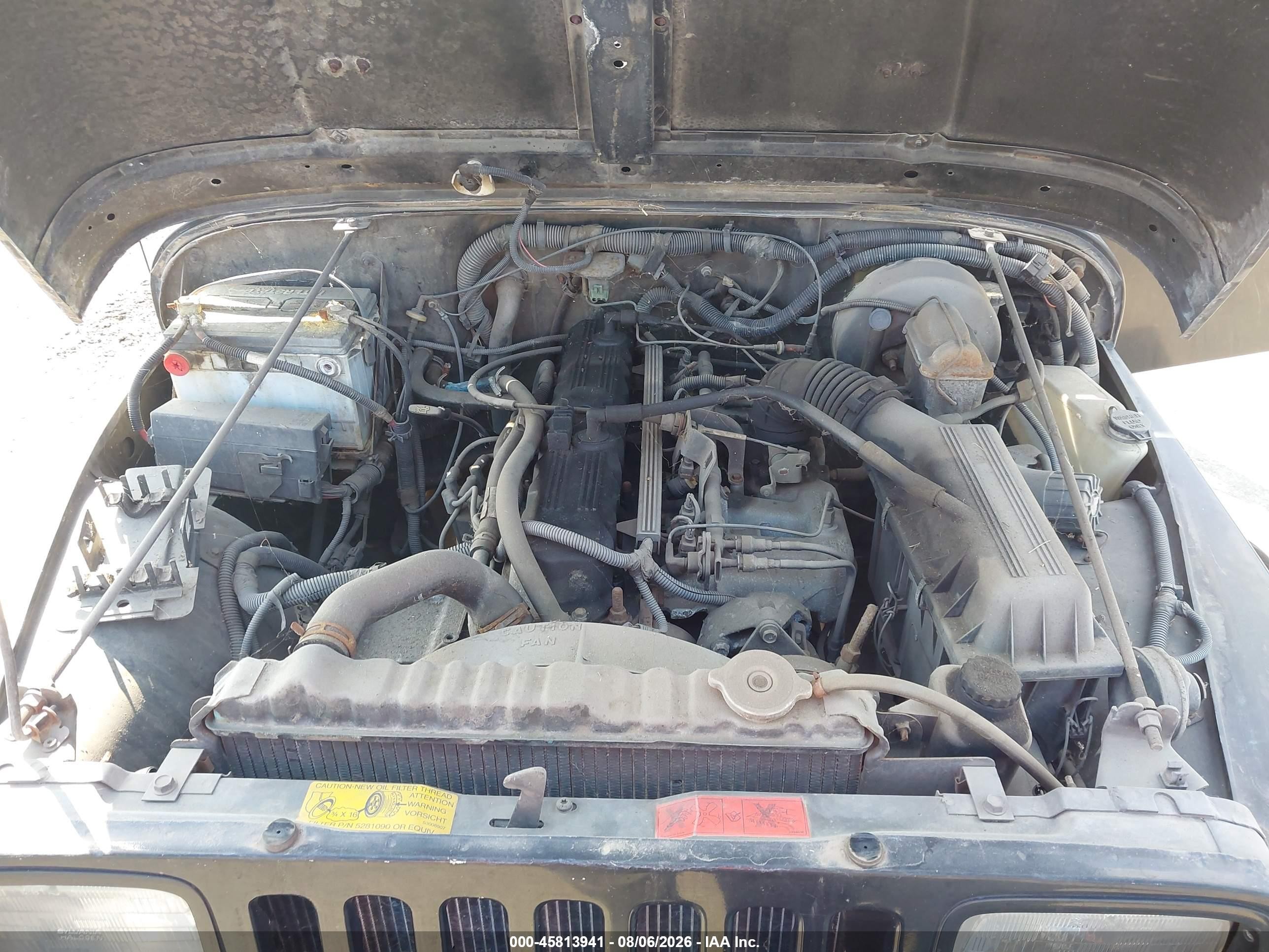 1994 Jeep Wrangler / Yj Se Black vin: 1J4FY29S2RP425673