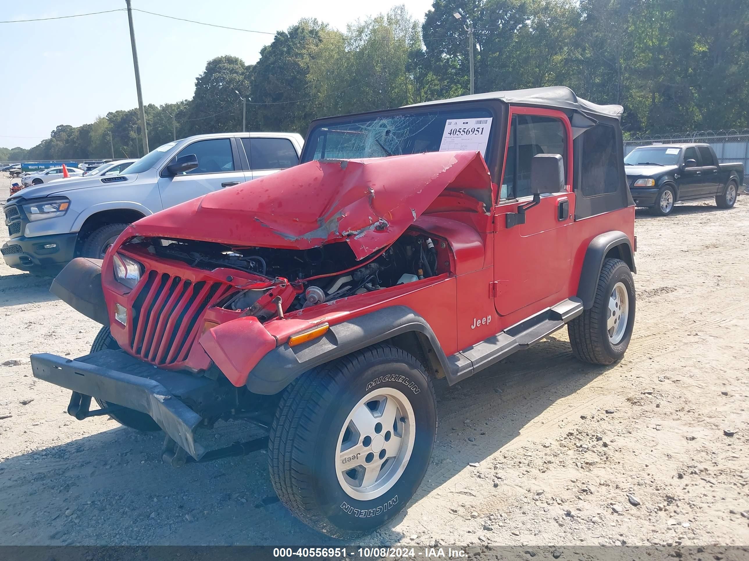 1995 Jeep Wrangler / Yj Se Red vin: 1J4FY29S4SP202850