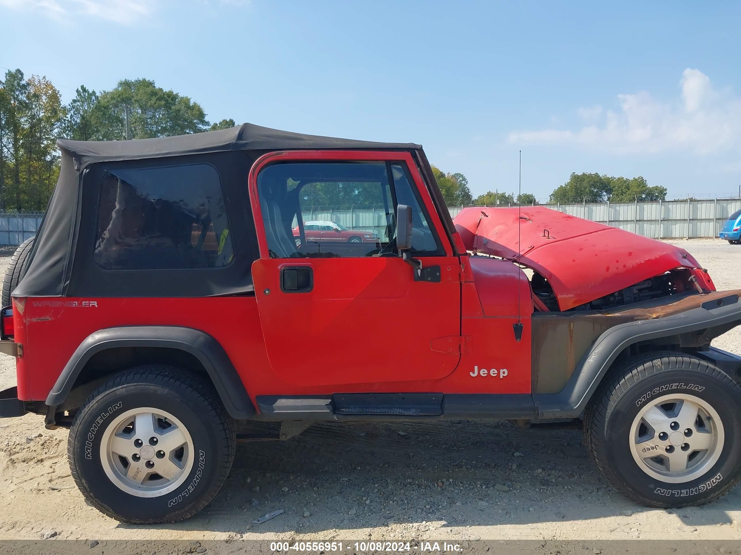 1995 Jeep Wrangler / Yj Se Red vin: 1J4FY29S4SP202850
