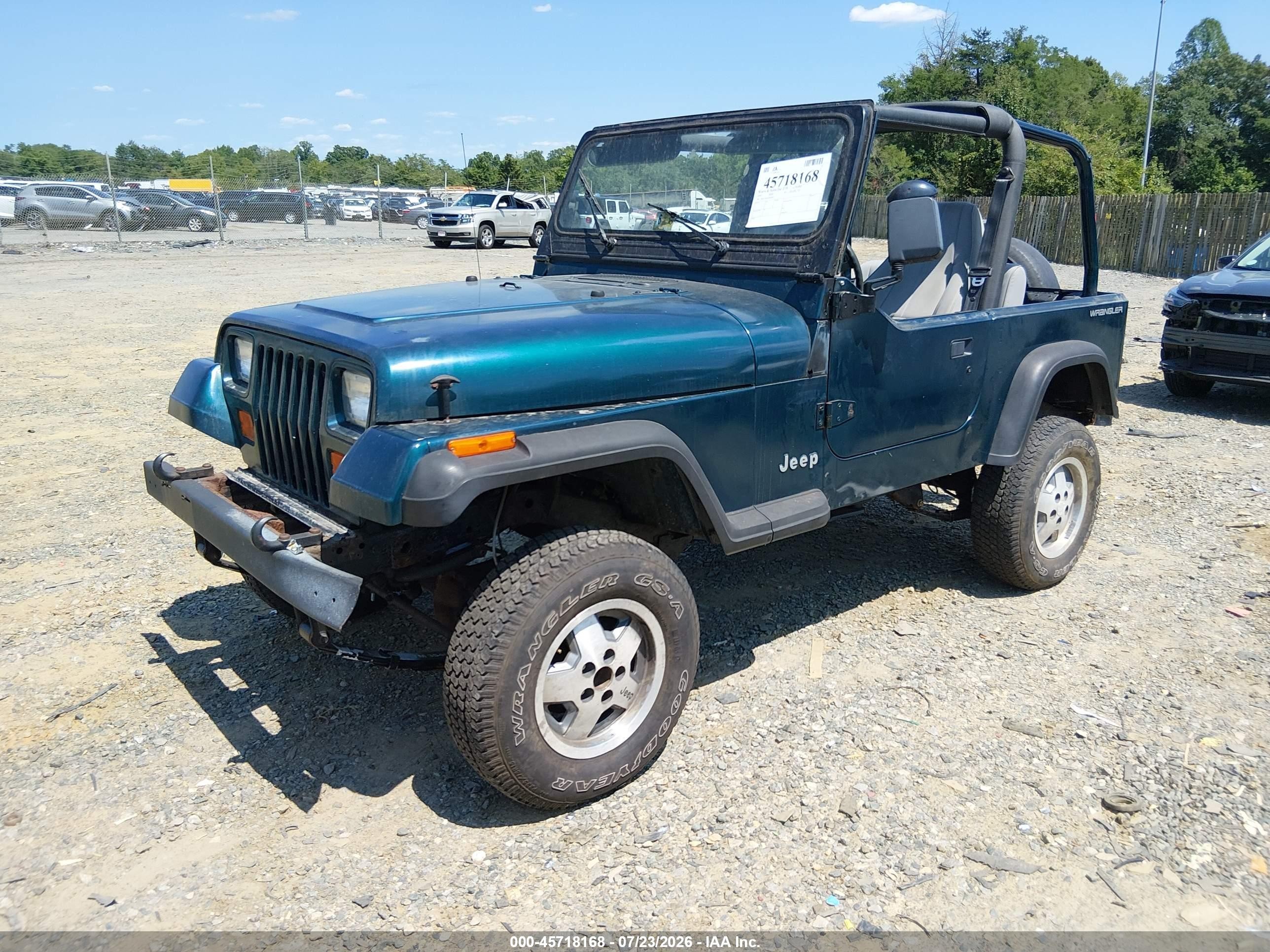1995 Jeep Wrangler / Yj Se Green vin: 1J4FY29S5SP309907