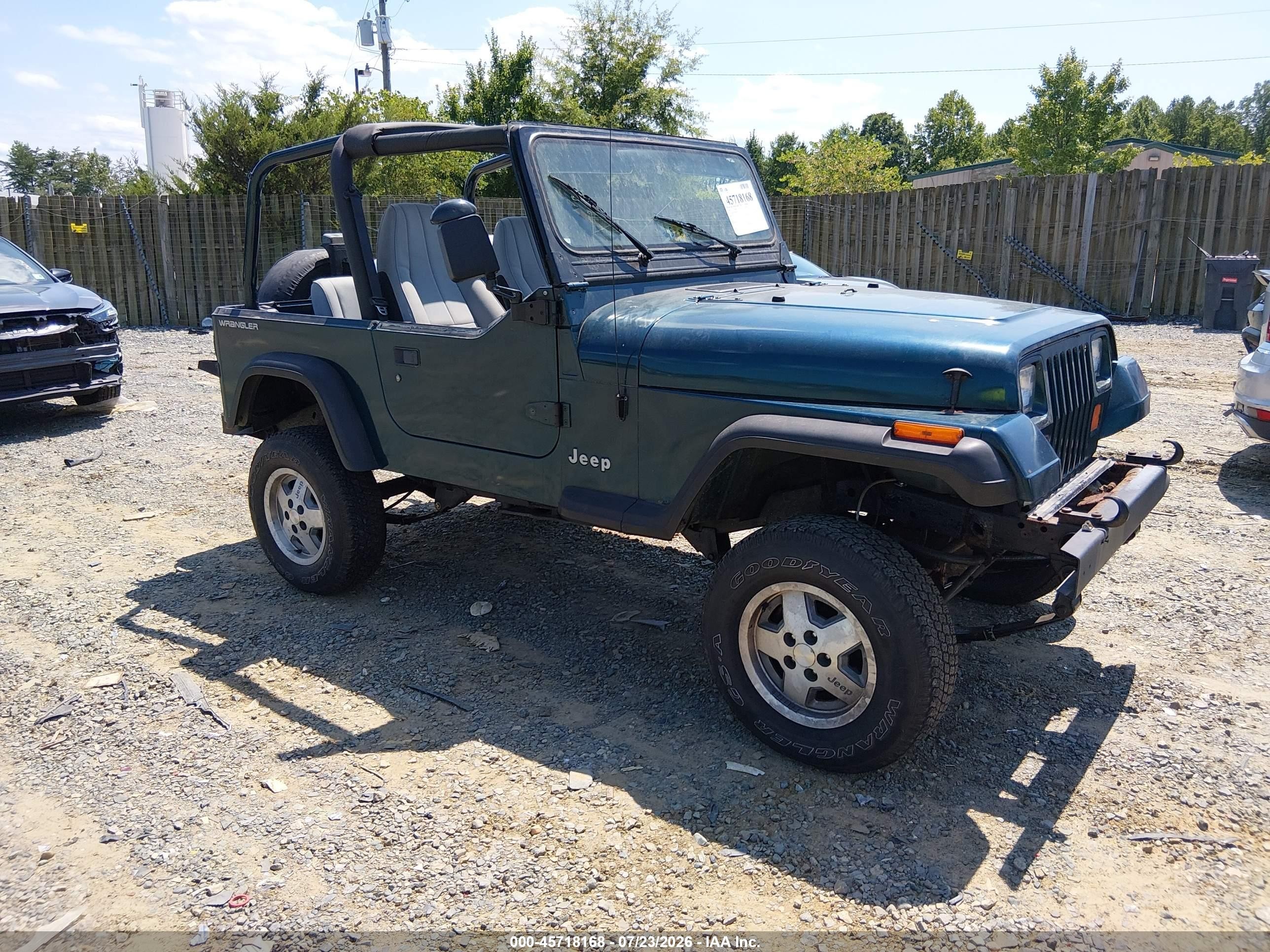 1995 Jeep Wrangler / Yj Se Green vin: 1J4FY29S5SP309907