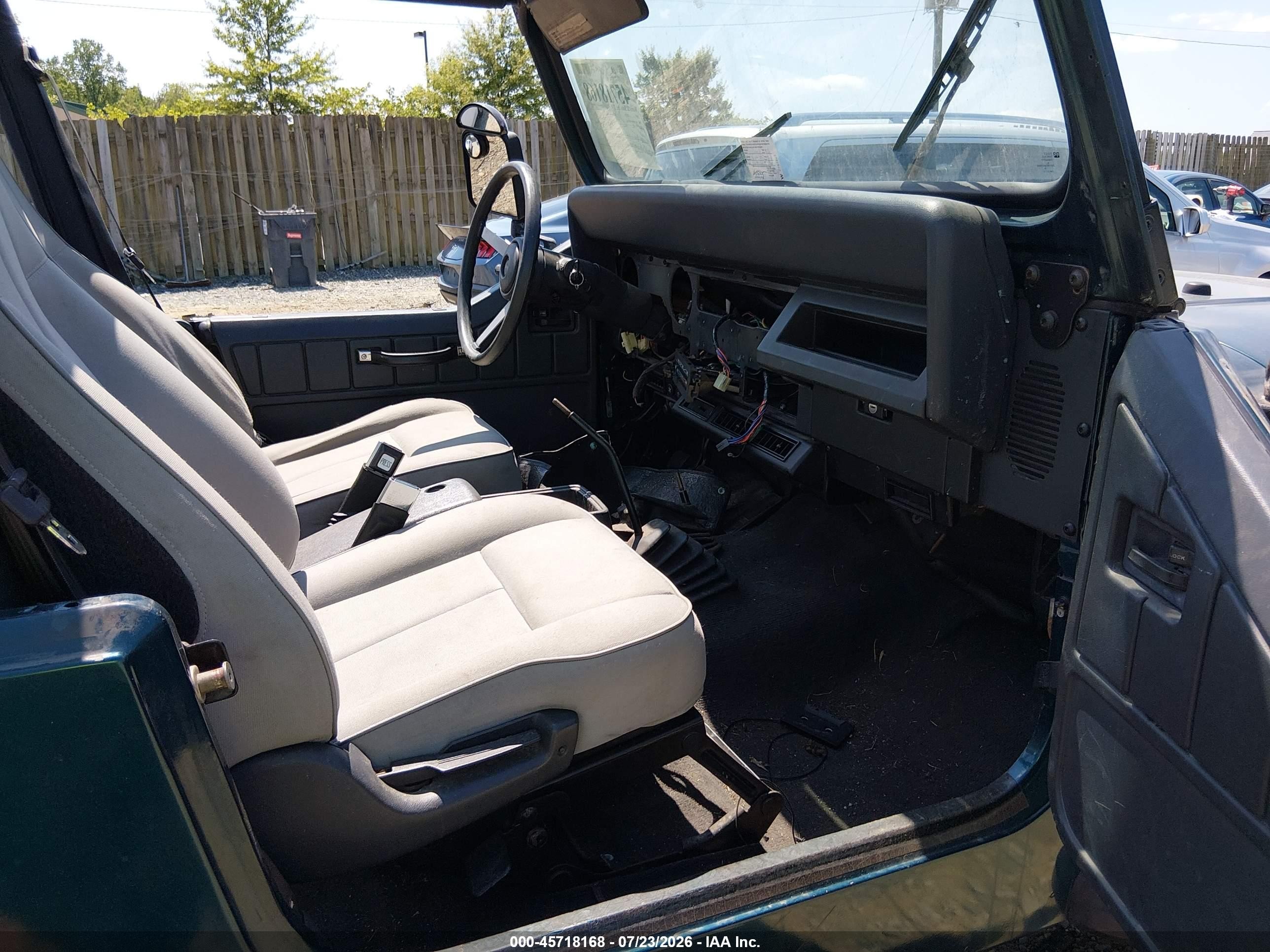1995 Jeep Wrangler / Yj Se Green vin: 1J4FY29S5SP309907