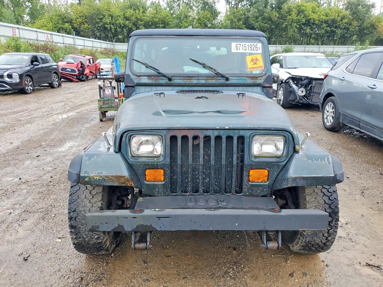 1993 Jeep Wrangler / Yj Green vin: 1J4FY29S7PP259809