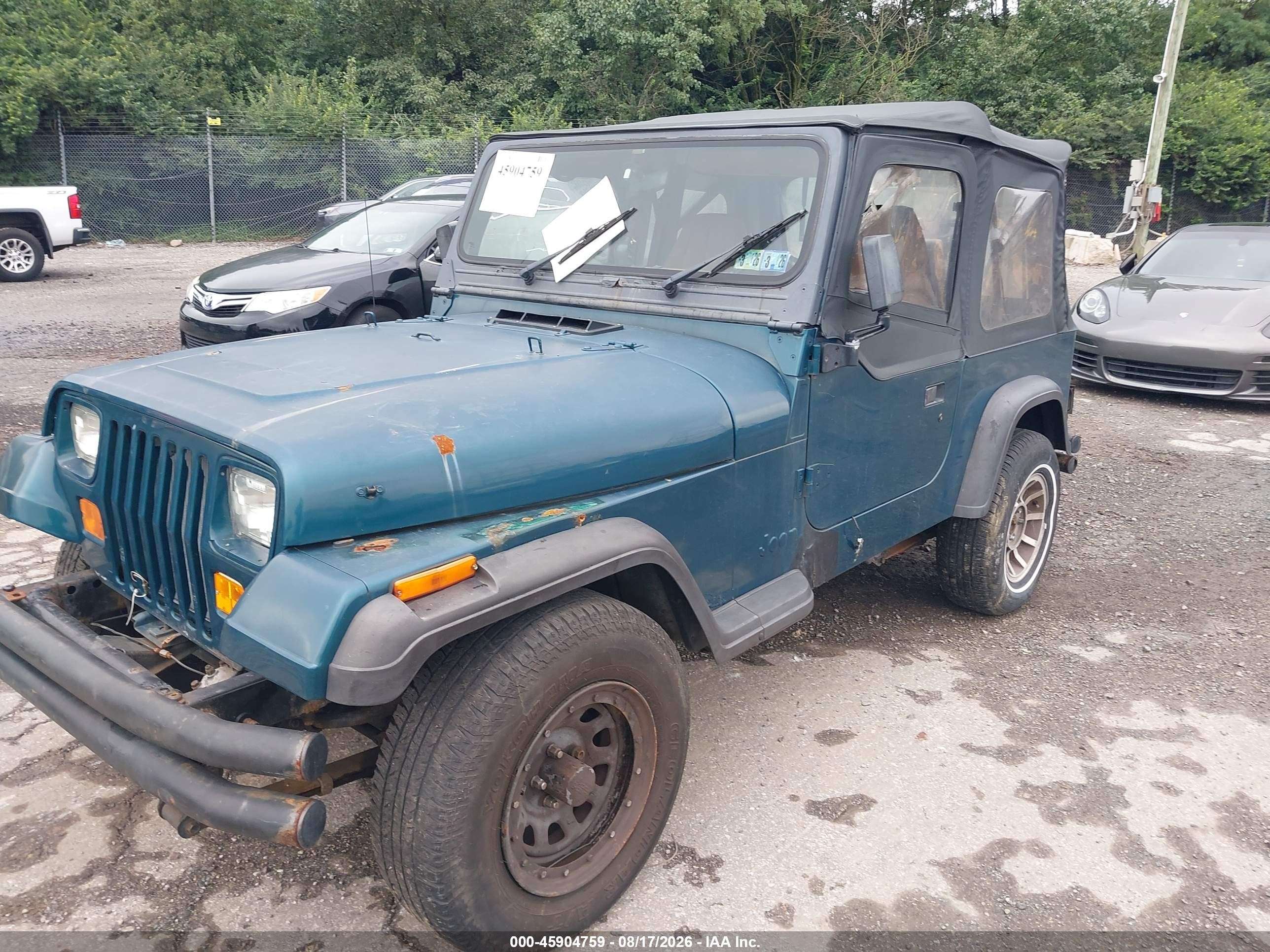 1995 Jeep Wrangler / Yj Se Зеленый vin: 1J4FY29S9SP200480
