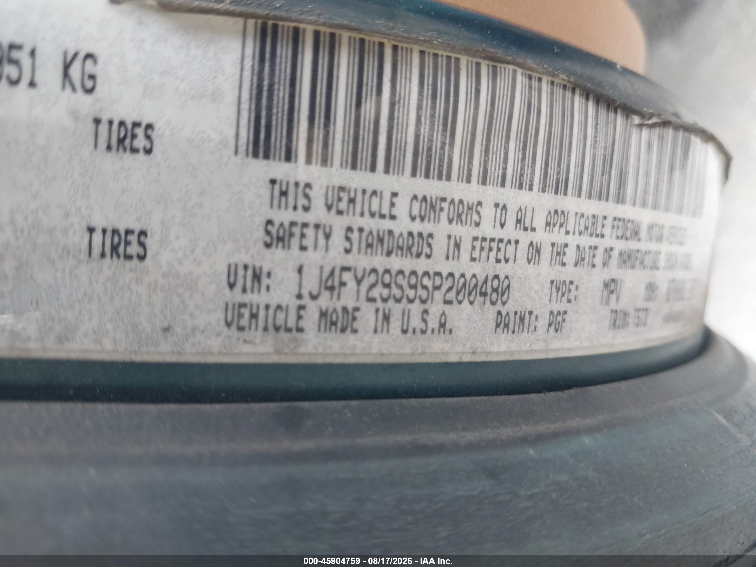 1995 Jeep Wrangler / Yj Se Зеленый vin: 1J4FY29S9SP200480