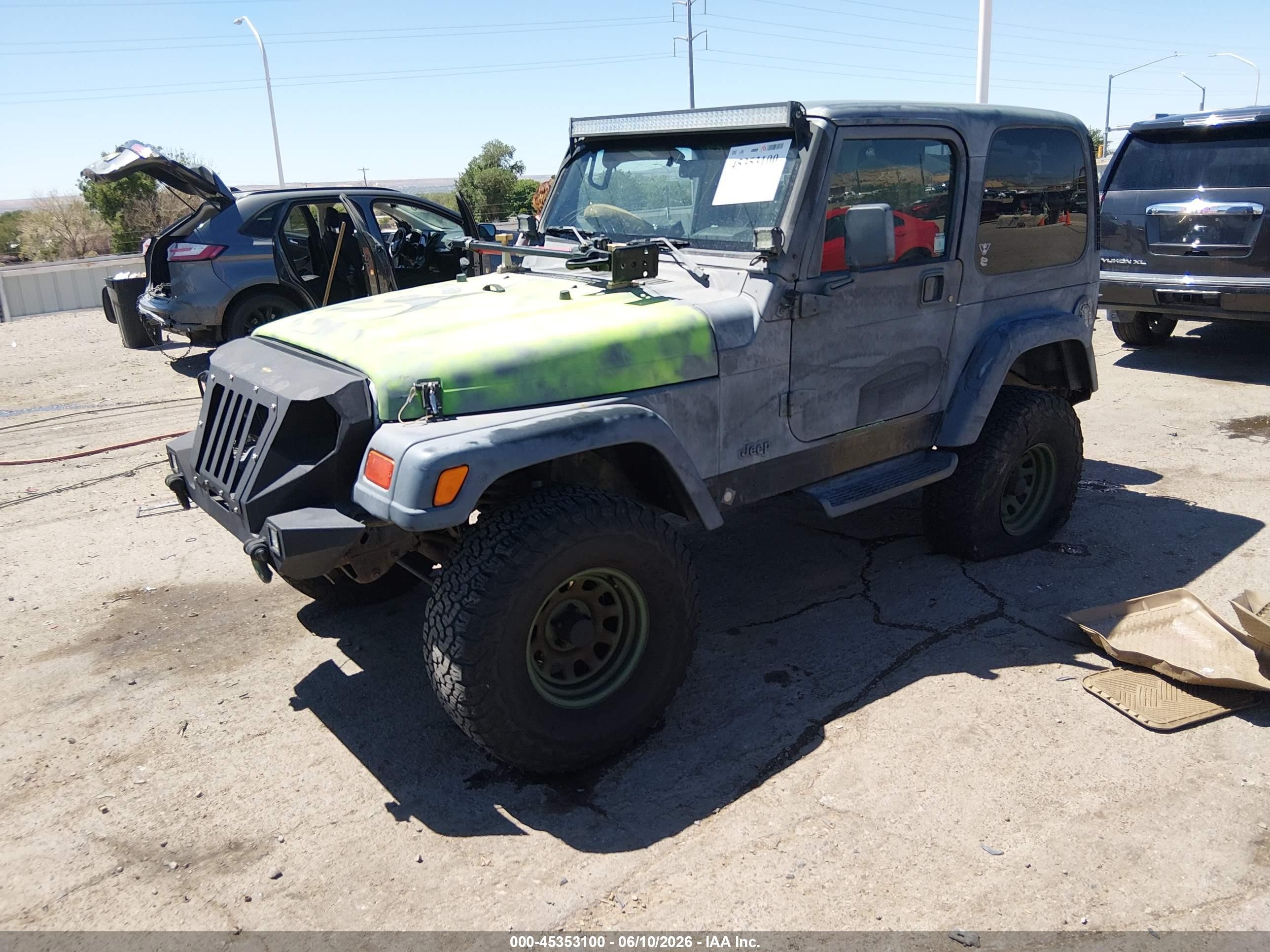 1997 Jeep Wrangler Sahara Gray vin: 1J4FY49S0VP522392