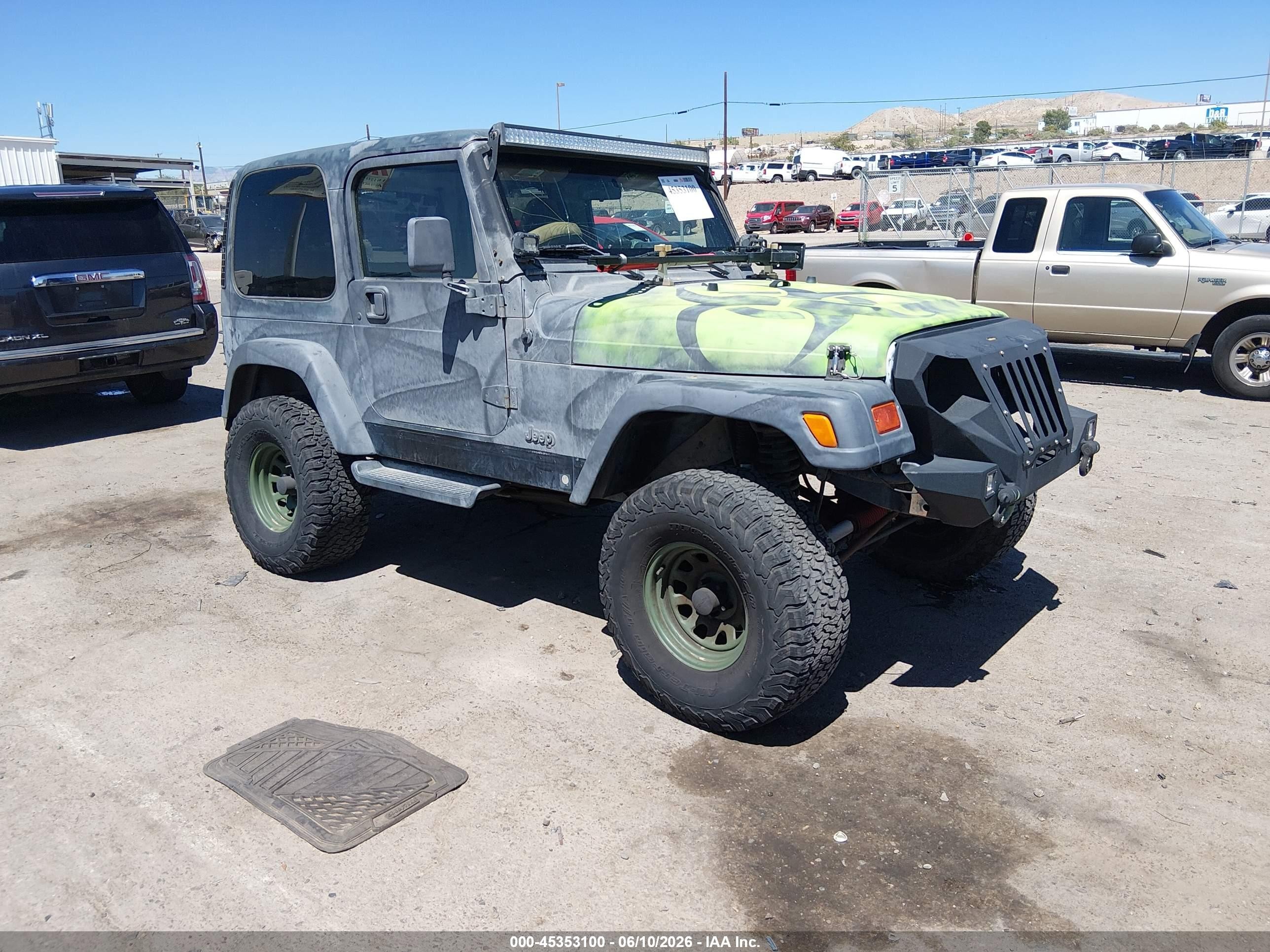 1997 Jeep Wrangler Sahara Gray vin: 1J4FY49S0VP522392