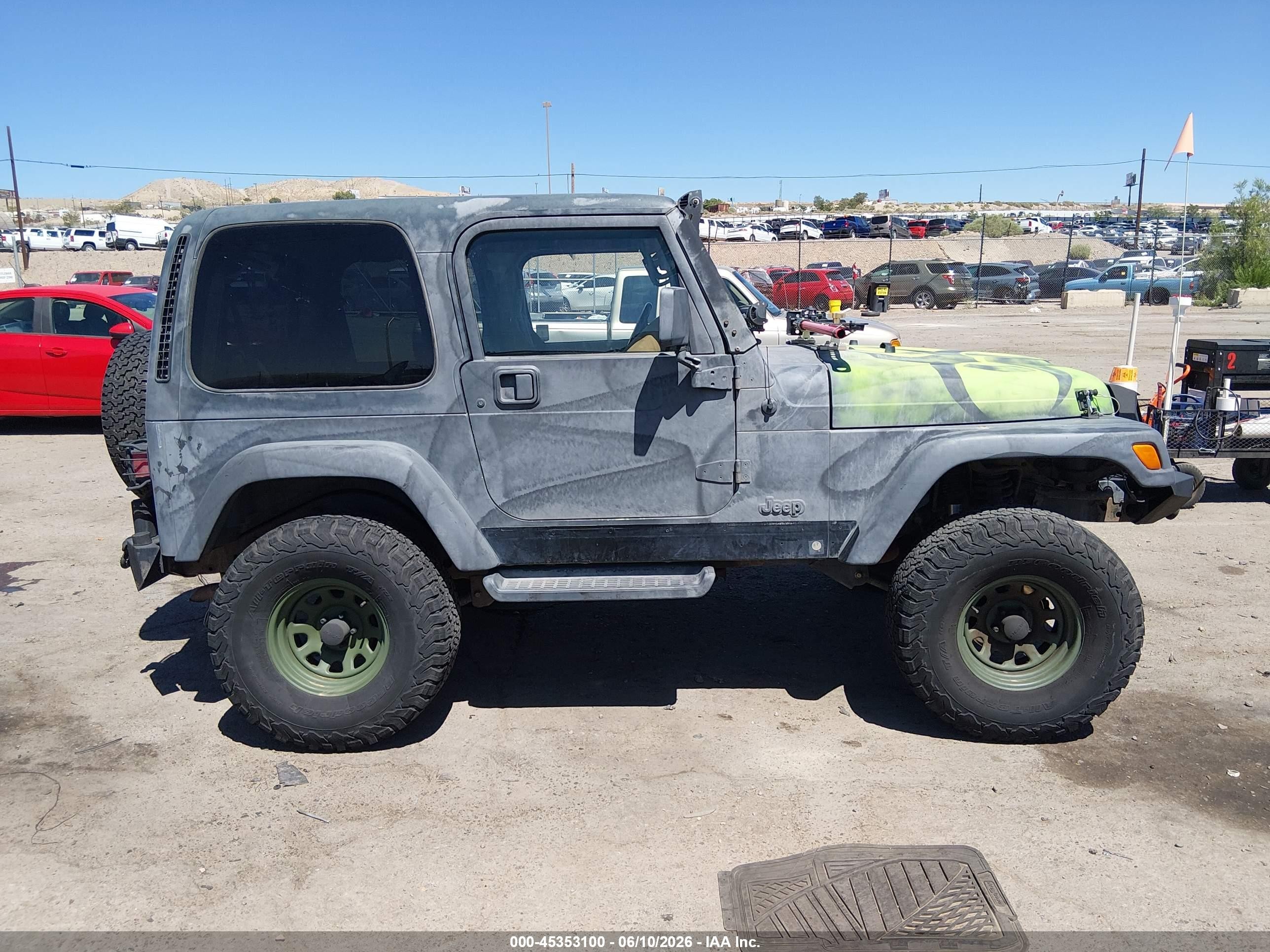 1997 Jeep Wrangler Sahara Gray vin: 1J4FY49S0VP522392