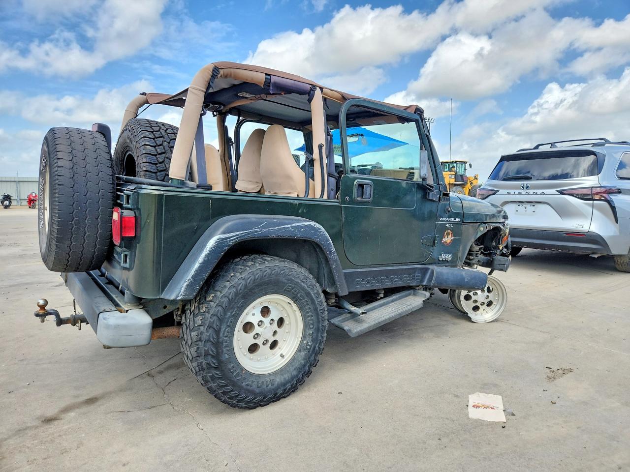 1997 Jeep Wrangler / Tj Sahara Green vin: 1J4FY49S1VP496143
