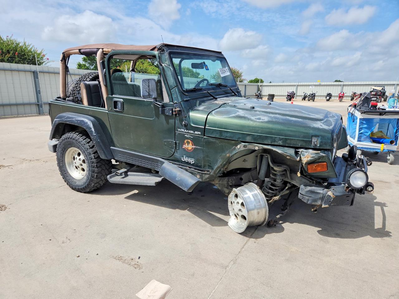 1997 Jeep Wrangler / Tj Sahara Green vin: 1J4FY49S1VP496143