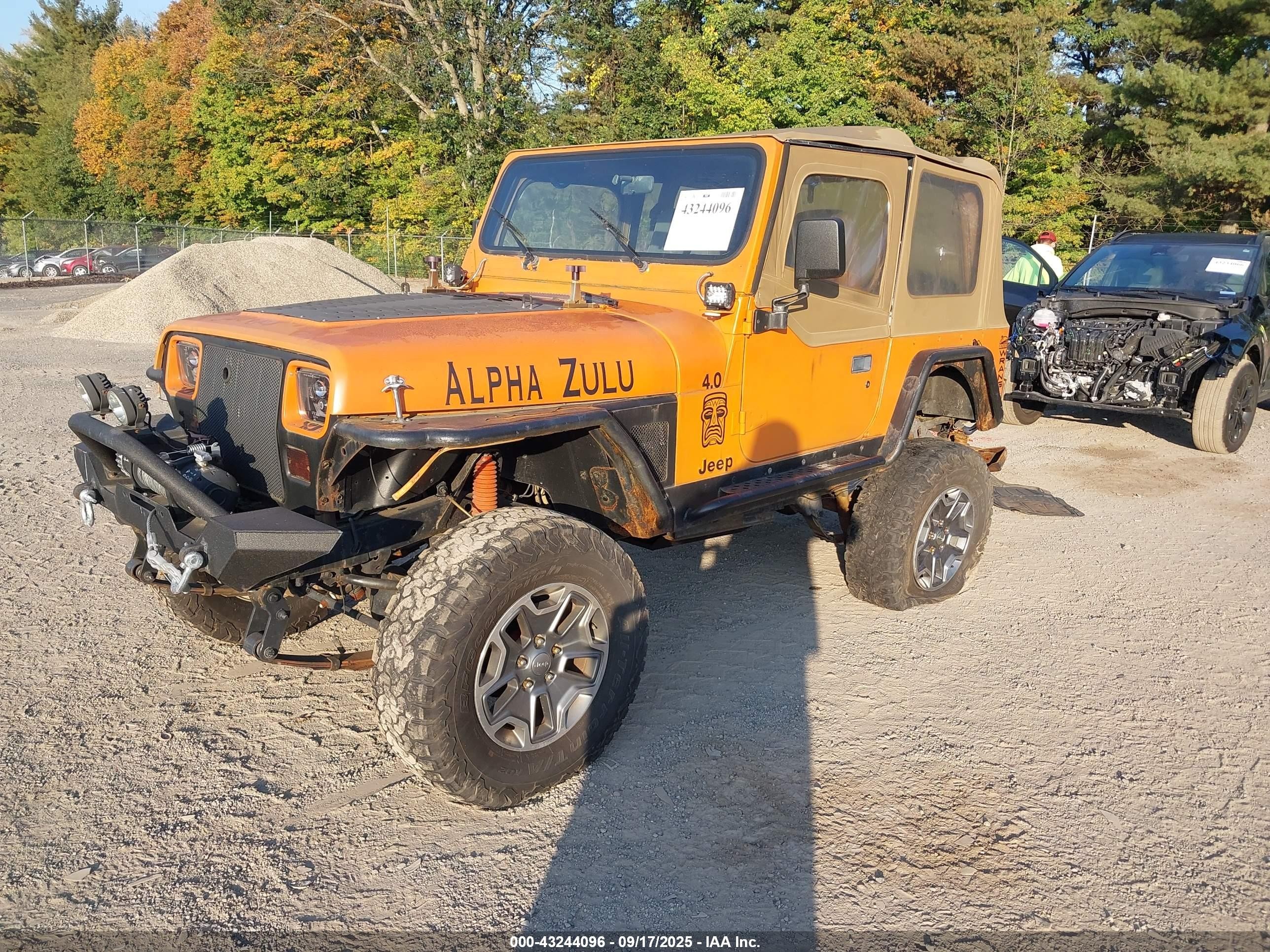 1993 Jeep Wrangler / Yj Sahara Оранжевый vin: 1J4FY49S2PP262662