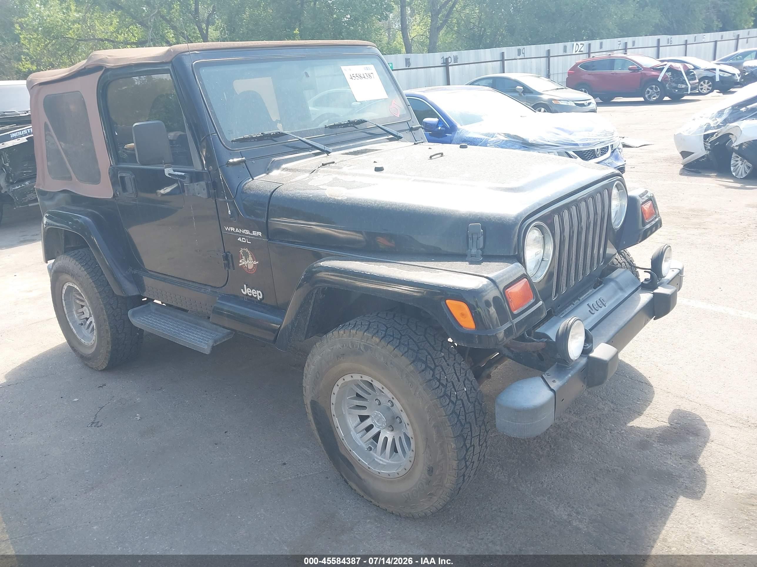 1999 Jeep Wrangler Sahara Черный vin: 1J4FY49S2XP432065