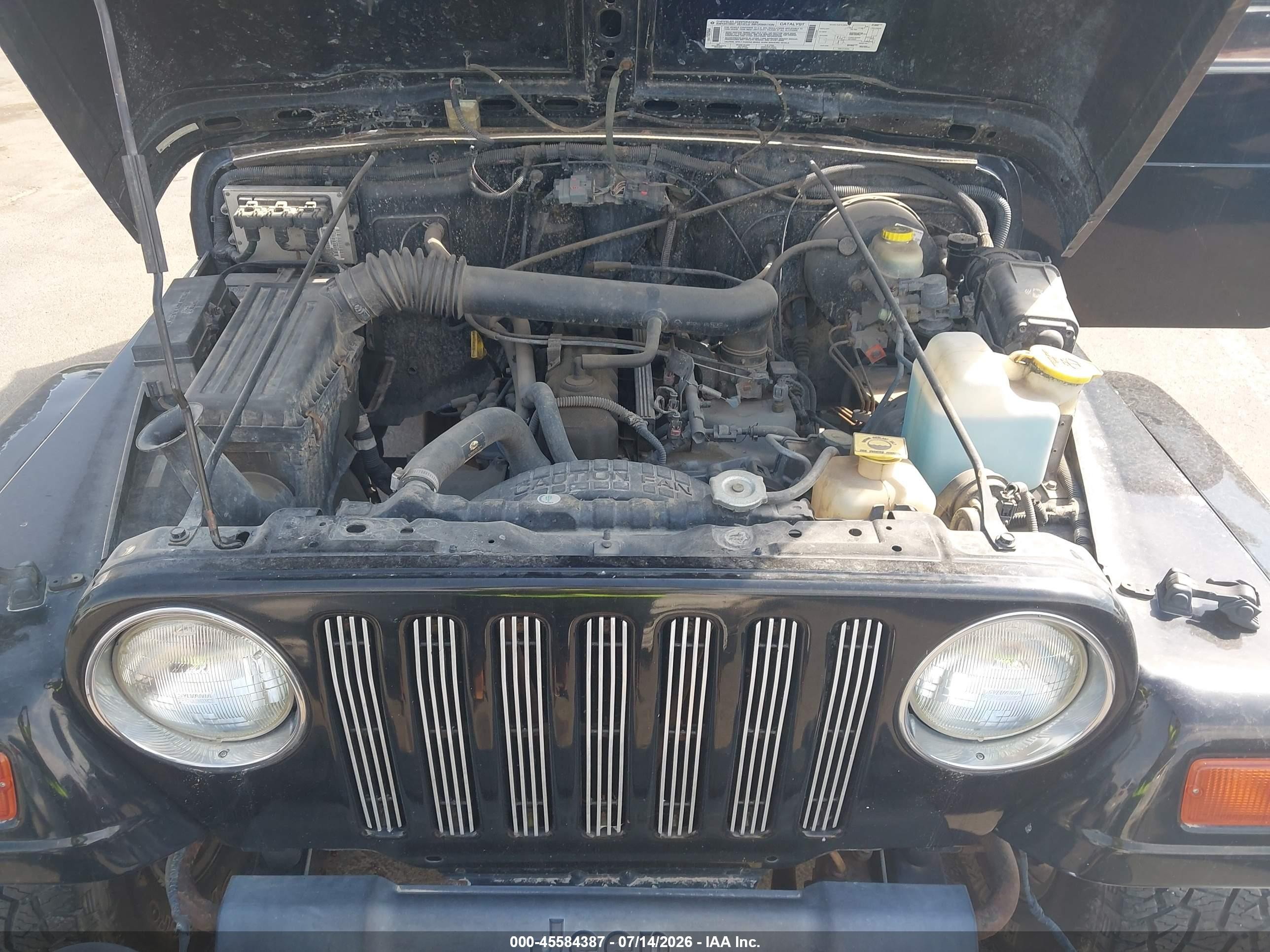 1999 Jeep Wrangler Sahara Черный vin: 1J4FY49S2XP432065