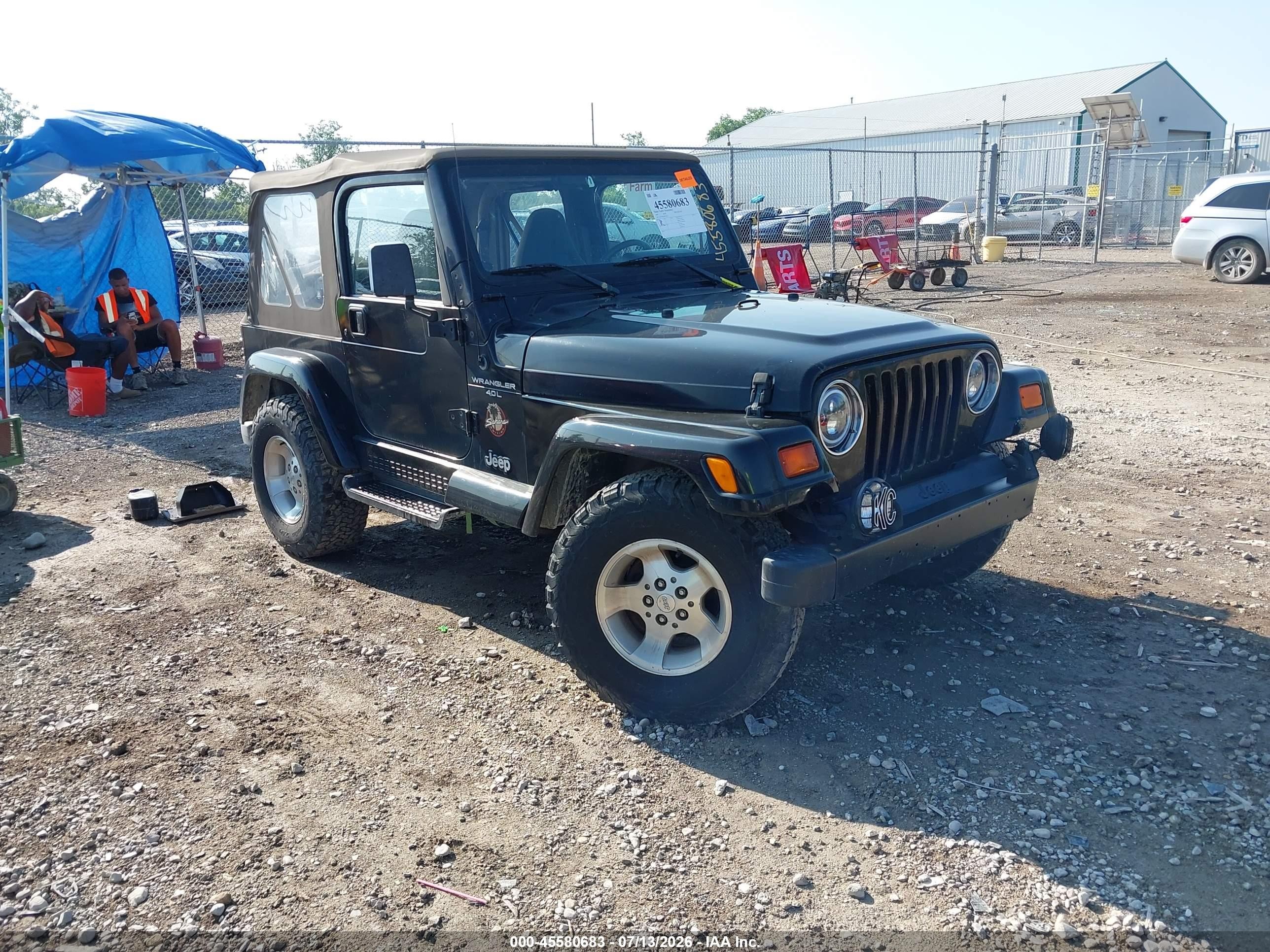 1999 Jeep Wrangler Sahara Black vin: 1J4FY49S2XP454471